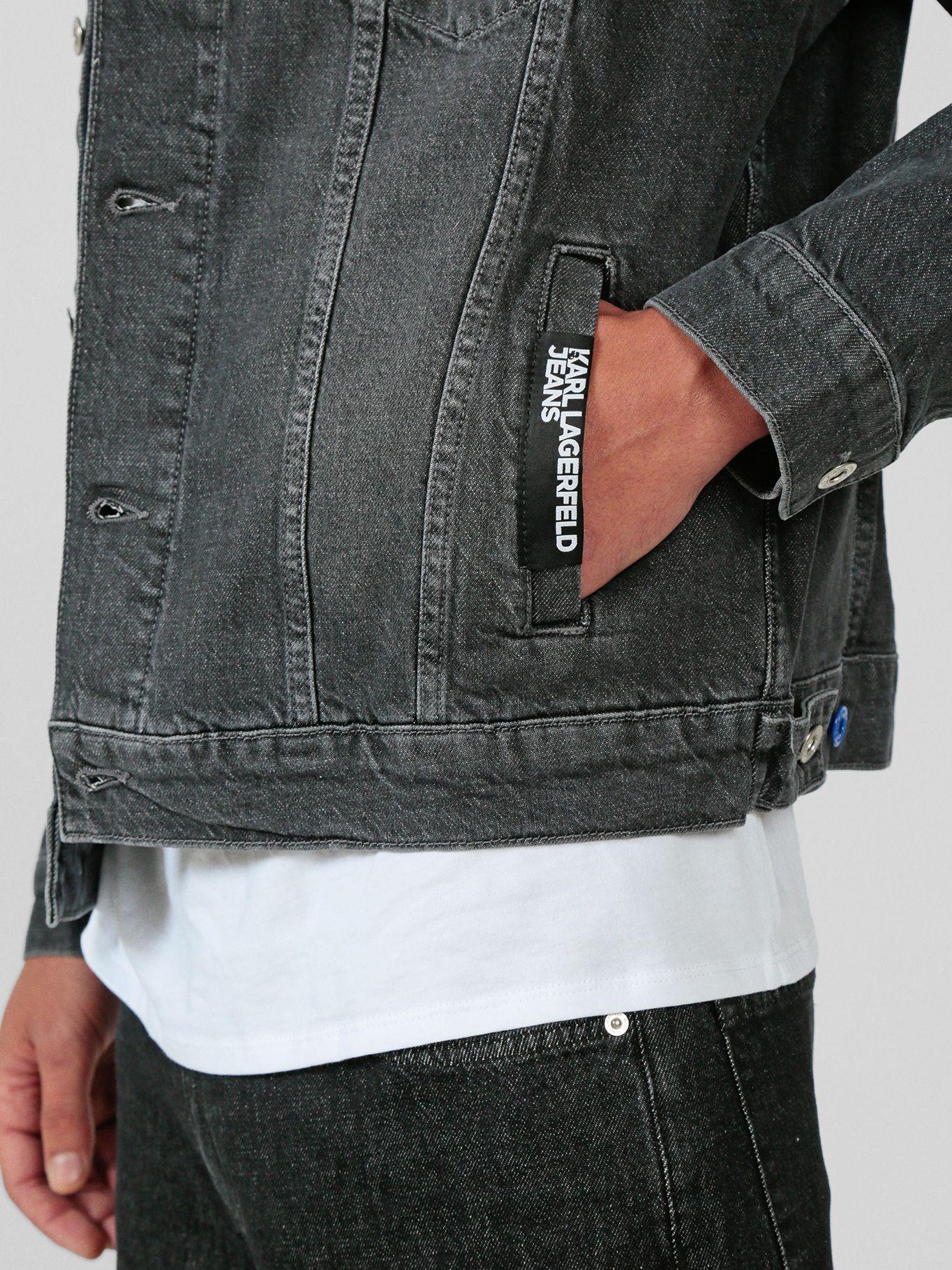 Chaqueta regular denim bolsillo Negro Karl Lagerfeld-4