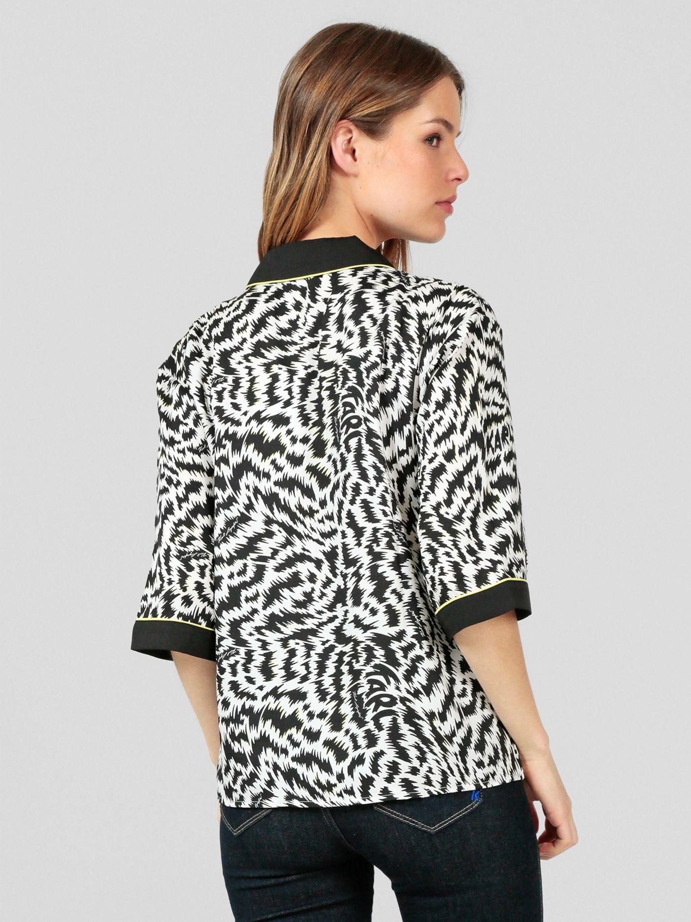 Blusa con estampado de zebra Multicolor Karl Lagerfeld-2