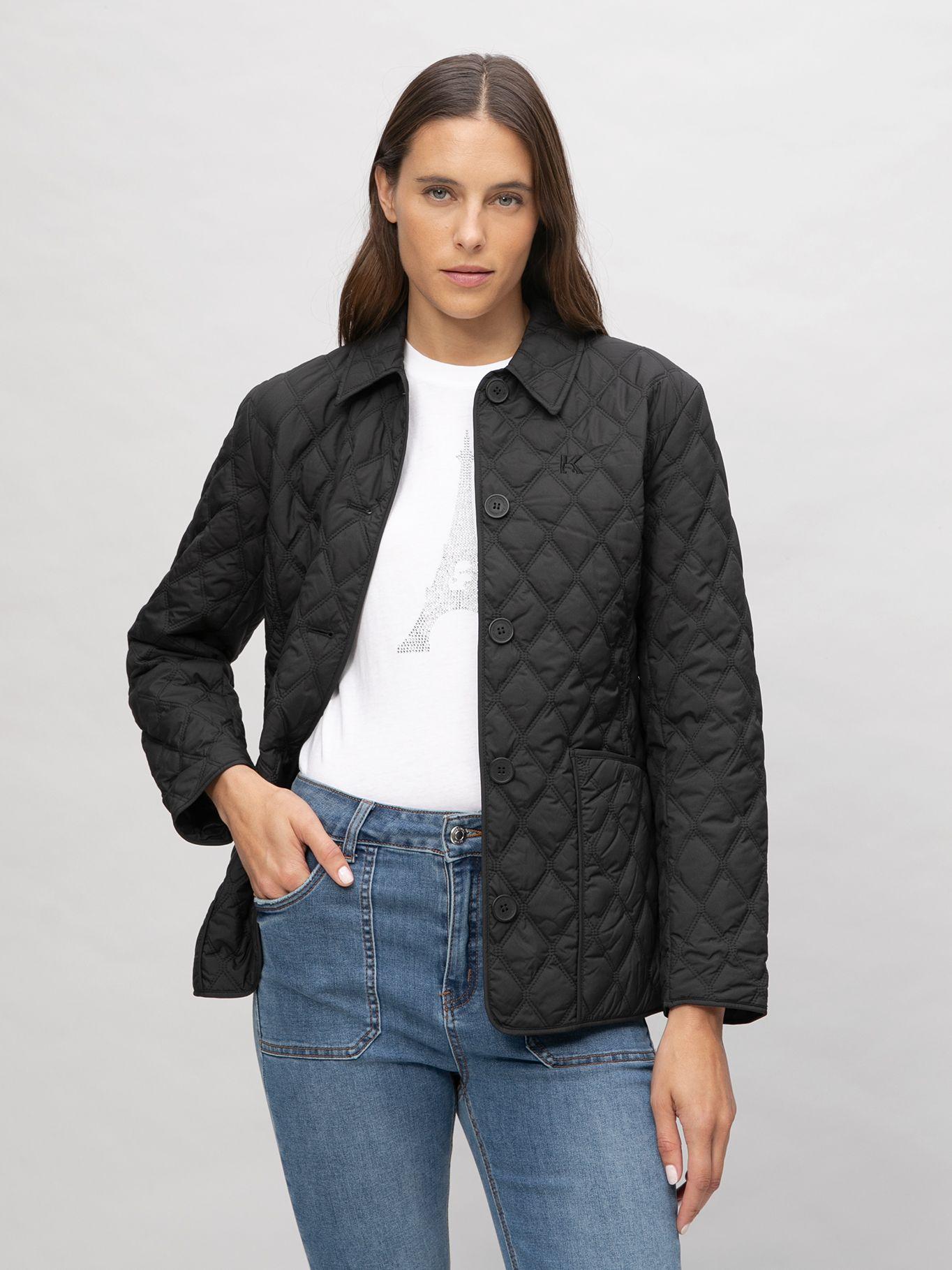 Chaqueta ligera acolchada con rombos Negro Karl-0