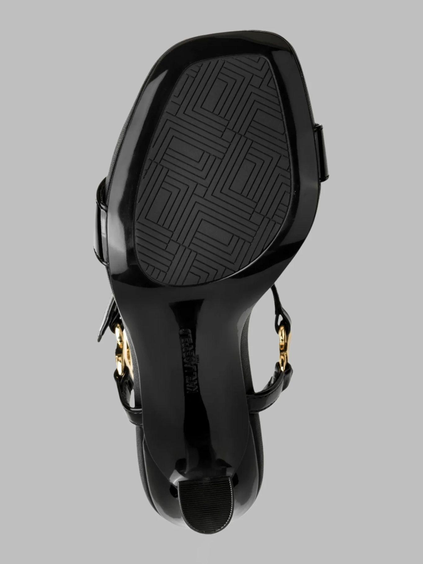 Sandalias de tacón tira al tobillo Negro Karl Lagerfeld-3
