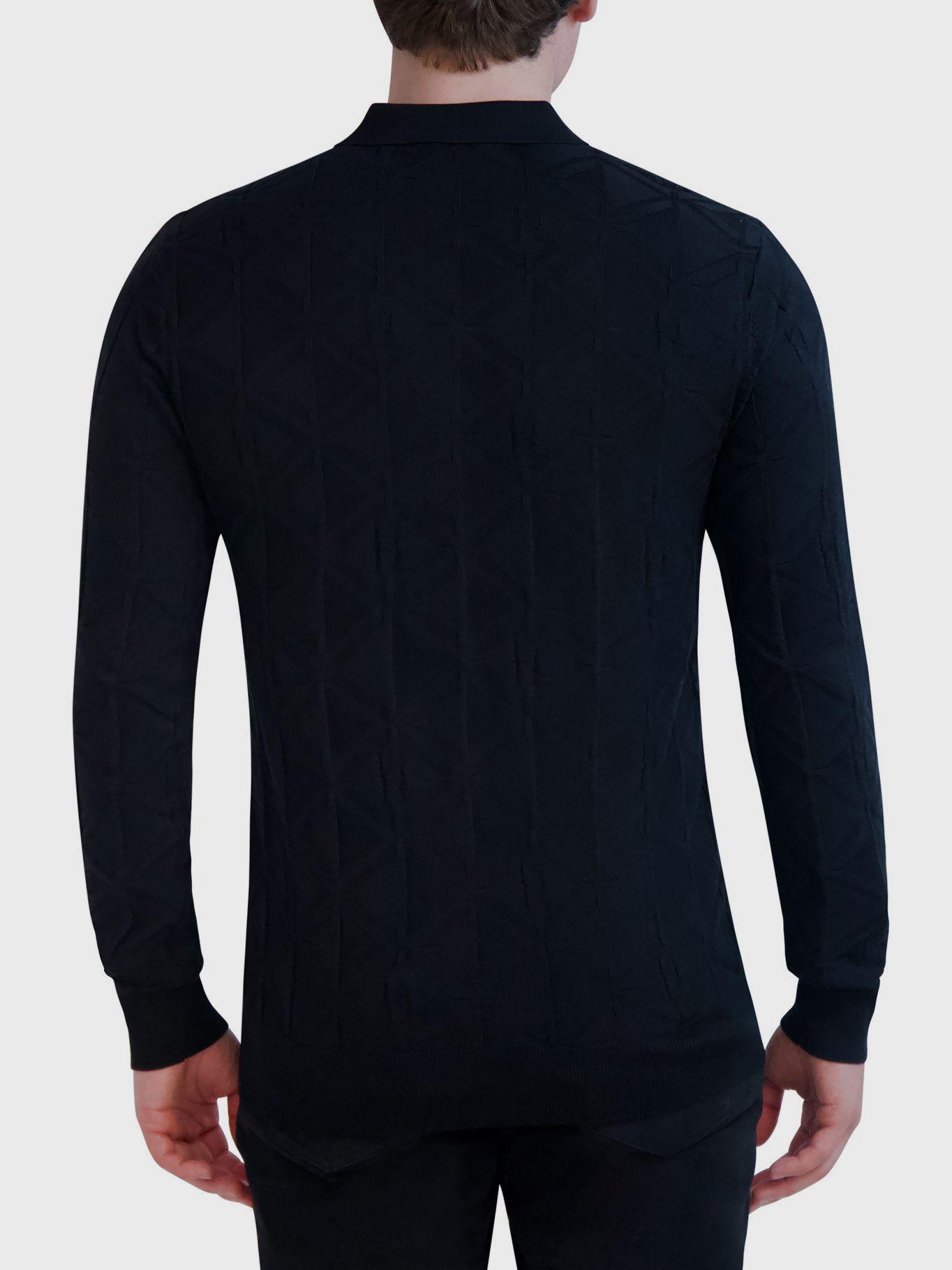 Sweater tipo polo Negro-2