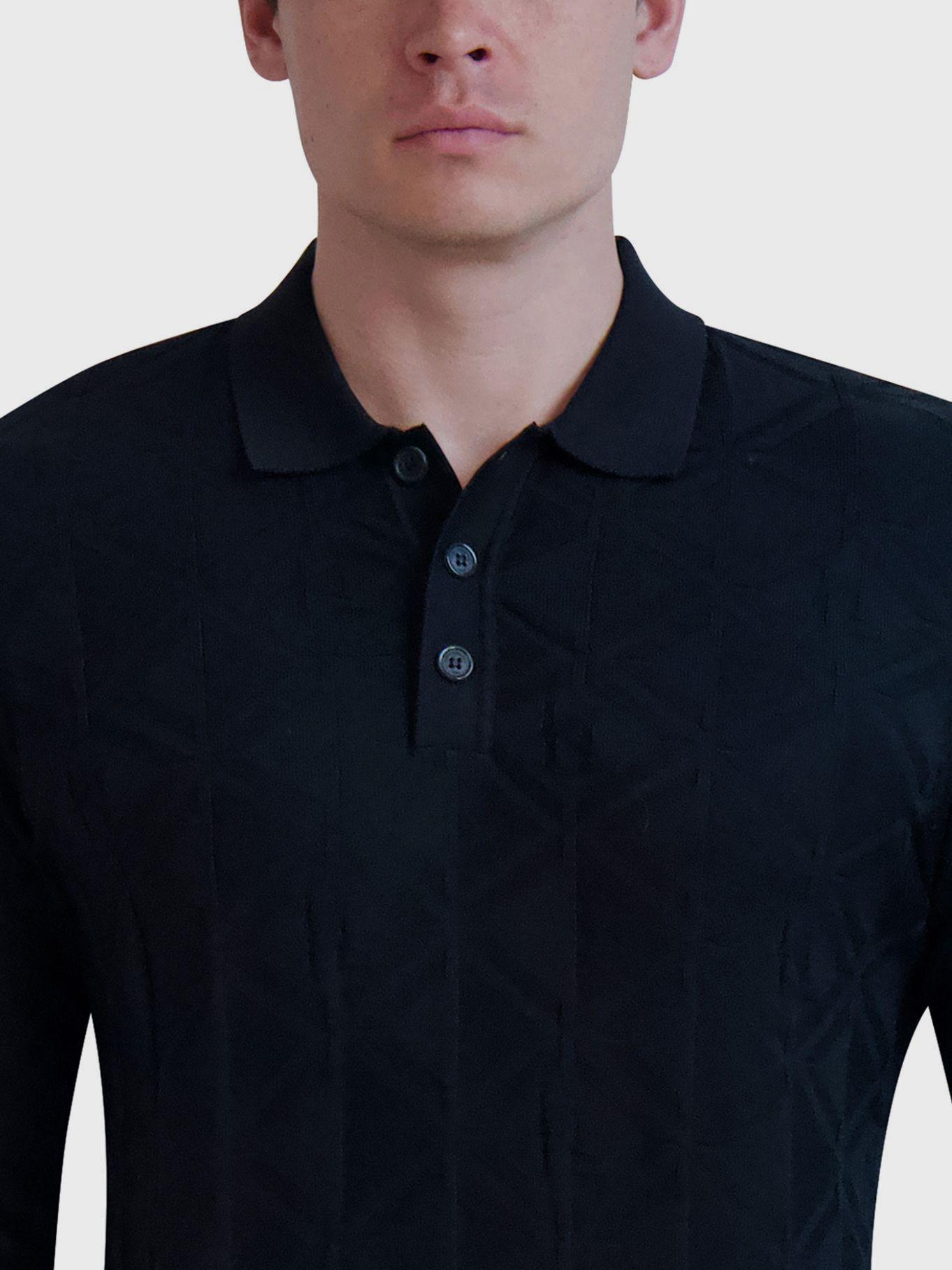 Sweater tipo polo Negro-4