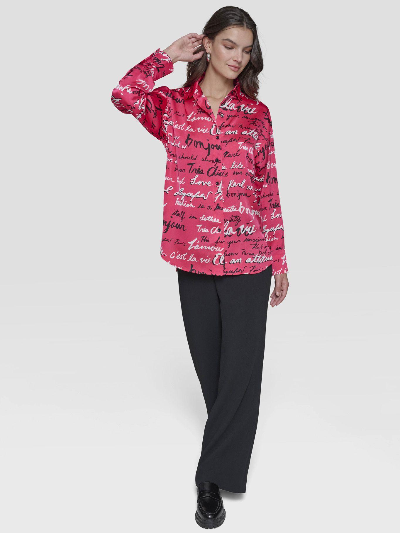 Blusa estampada manga larga-1