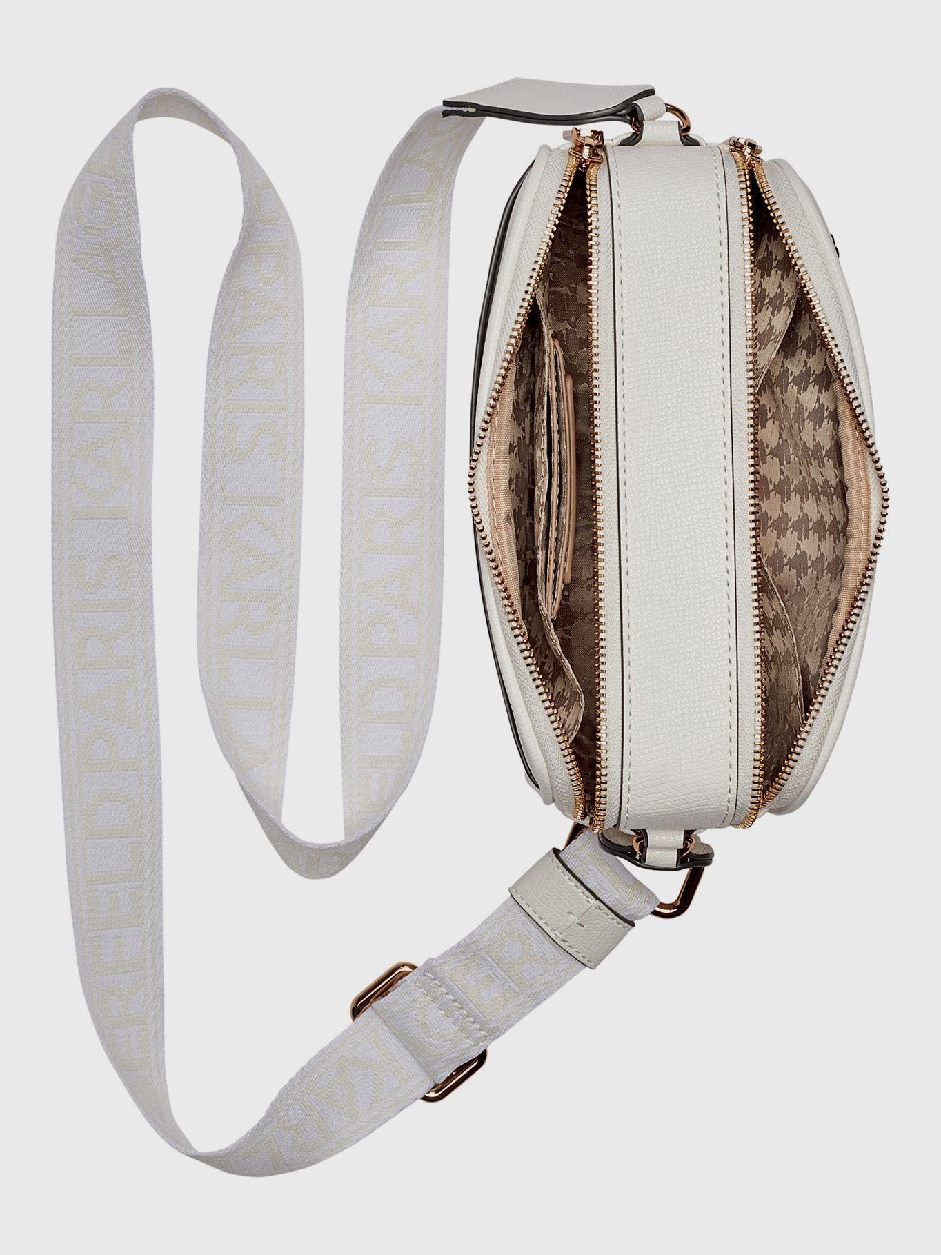 Cartera cruzada y pin - Maybelle Blanco Karl Lagerfeld-2