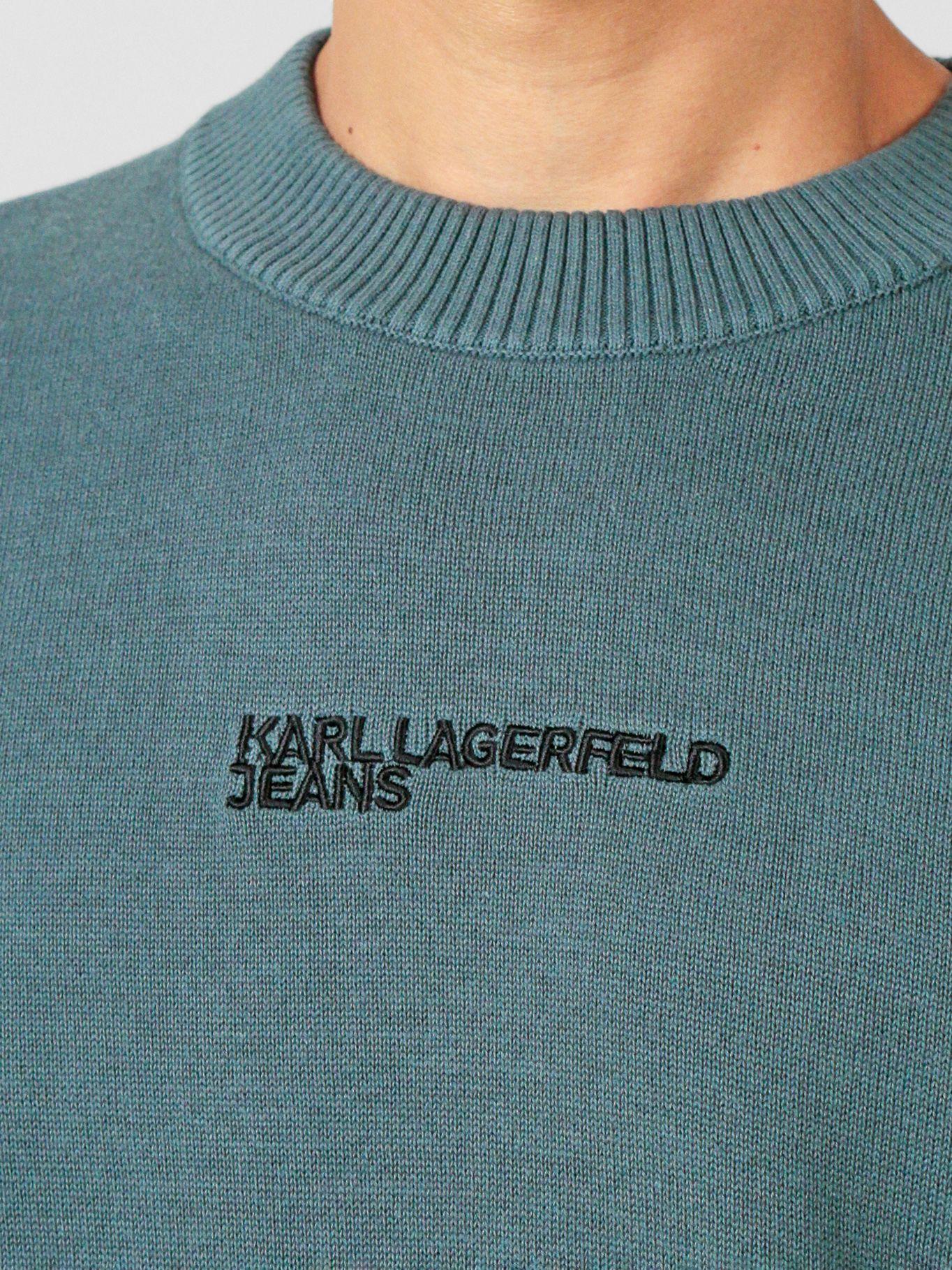 Sweater con logotipo - bordado Verde Karl Lagerfeld-4
