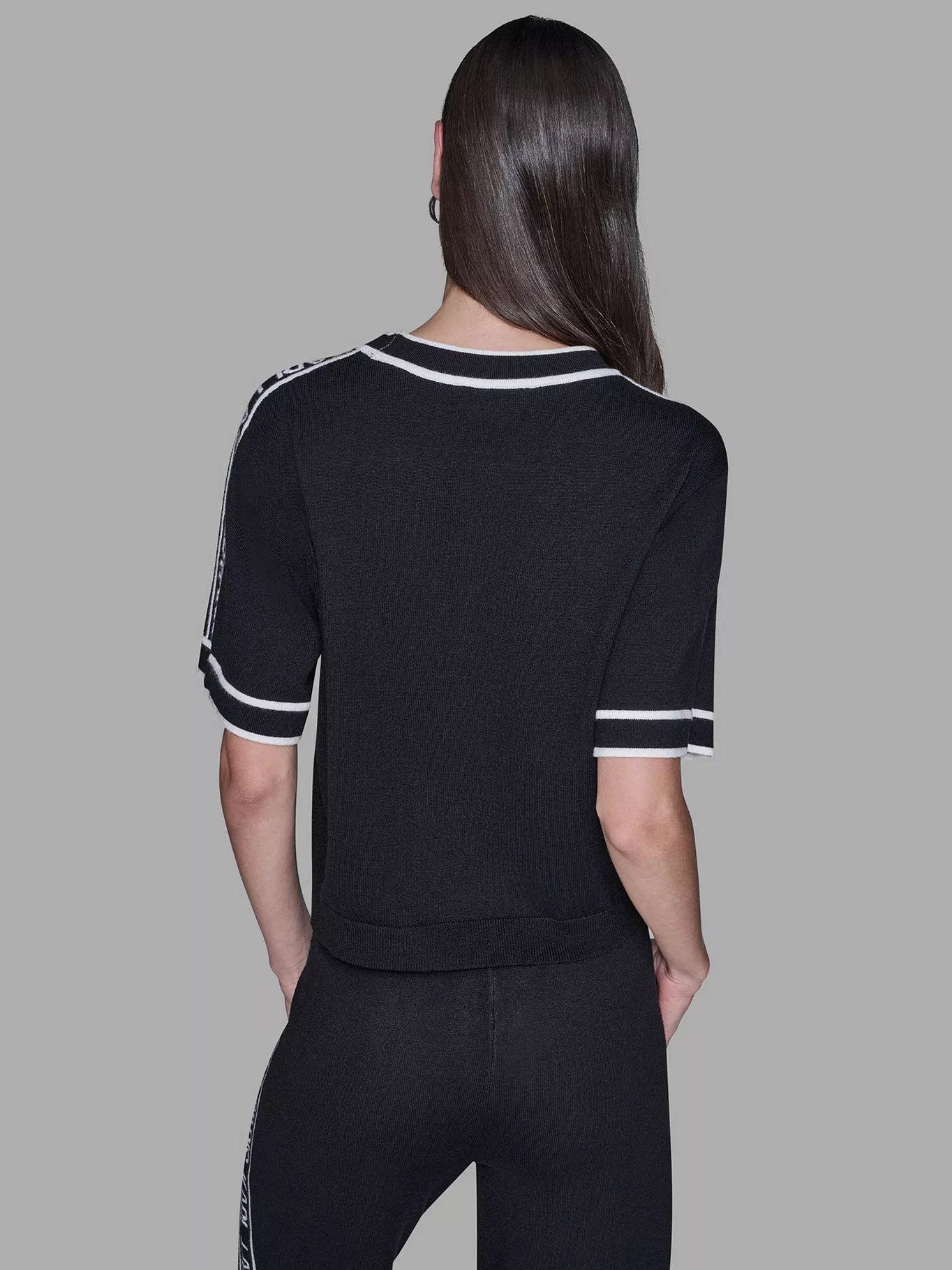 Sweater cuello redondo cinta logo Negro Karl Lagerfeld-3