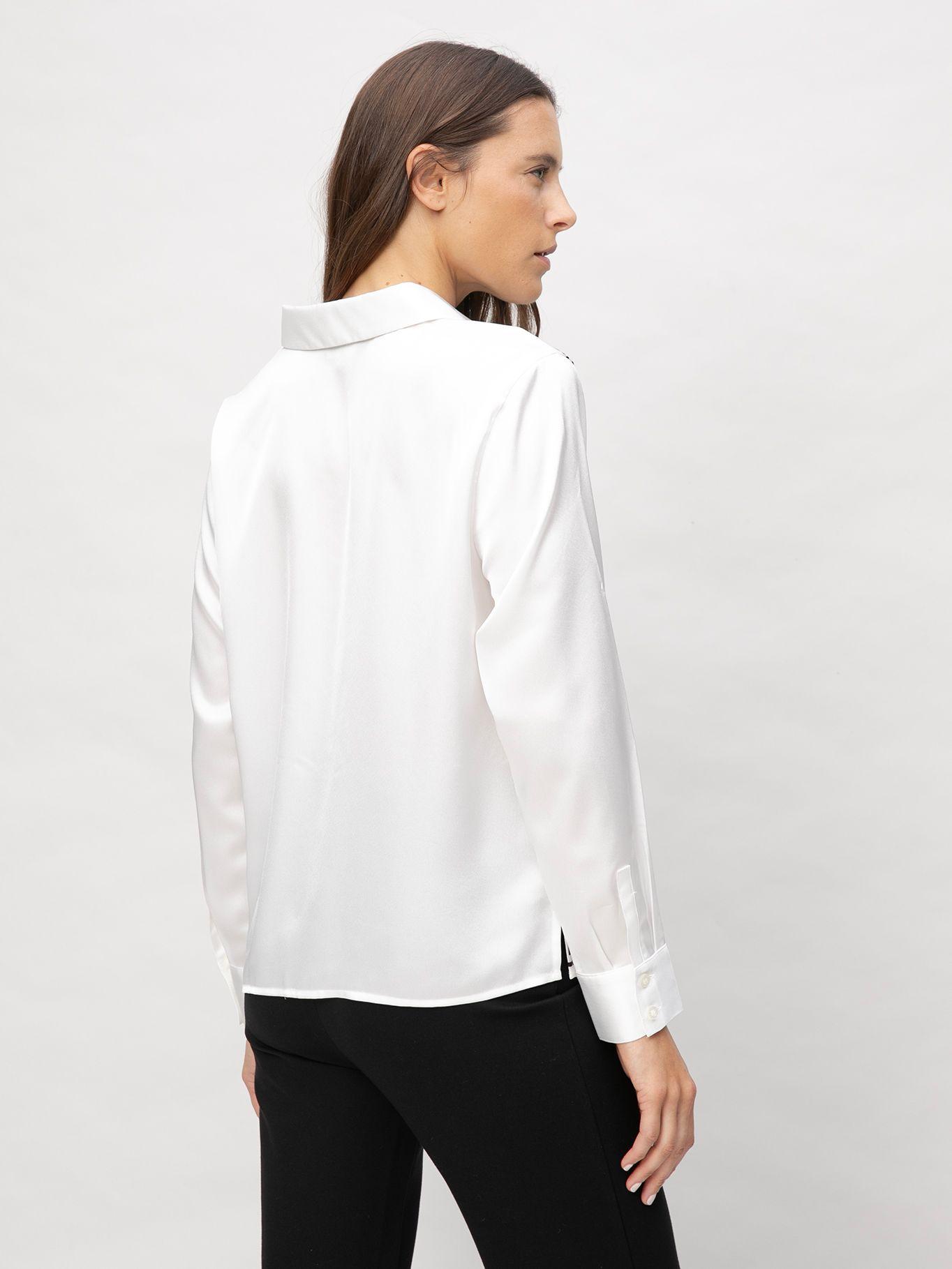 Camisa manga larga estampado frontal ciudad Blanco-2