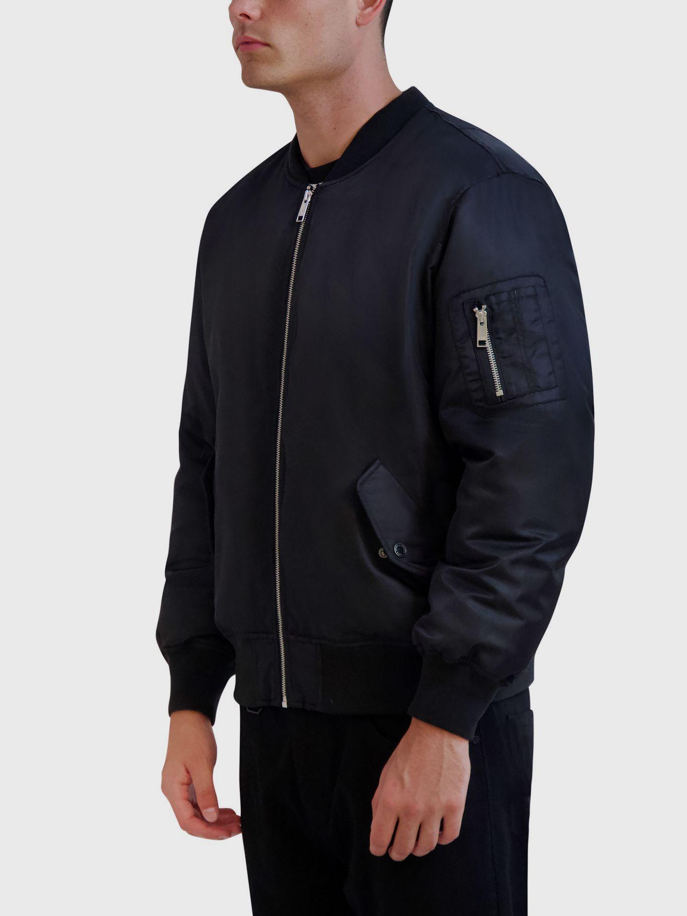 Chaqueta bomber de nylon con cierre completo-3