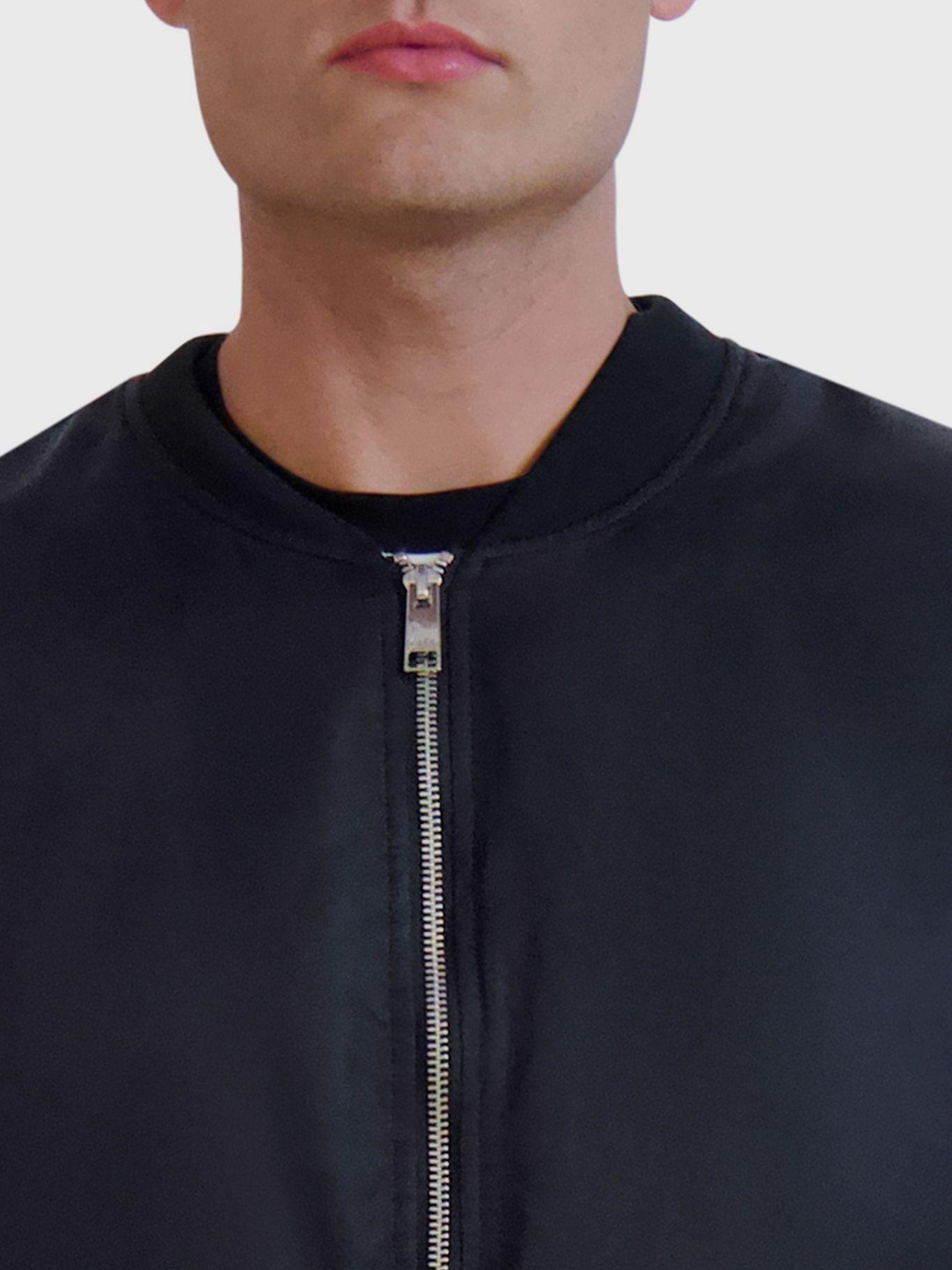 Chaqueta bomber de nylon con cierre completo-4