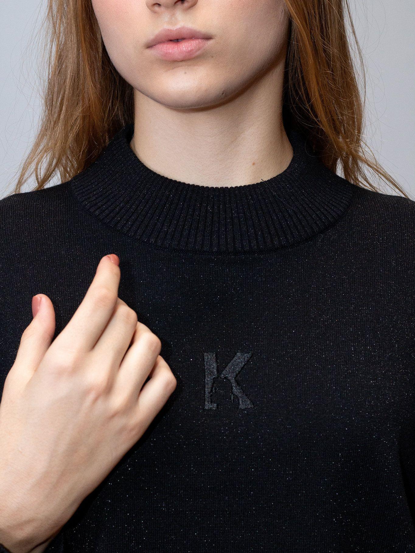 Sweater brillante con logo K Negro Karl Lagerfeld-3