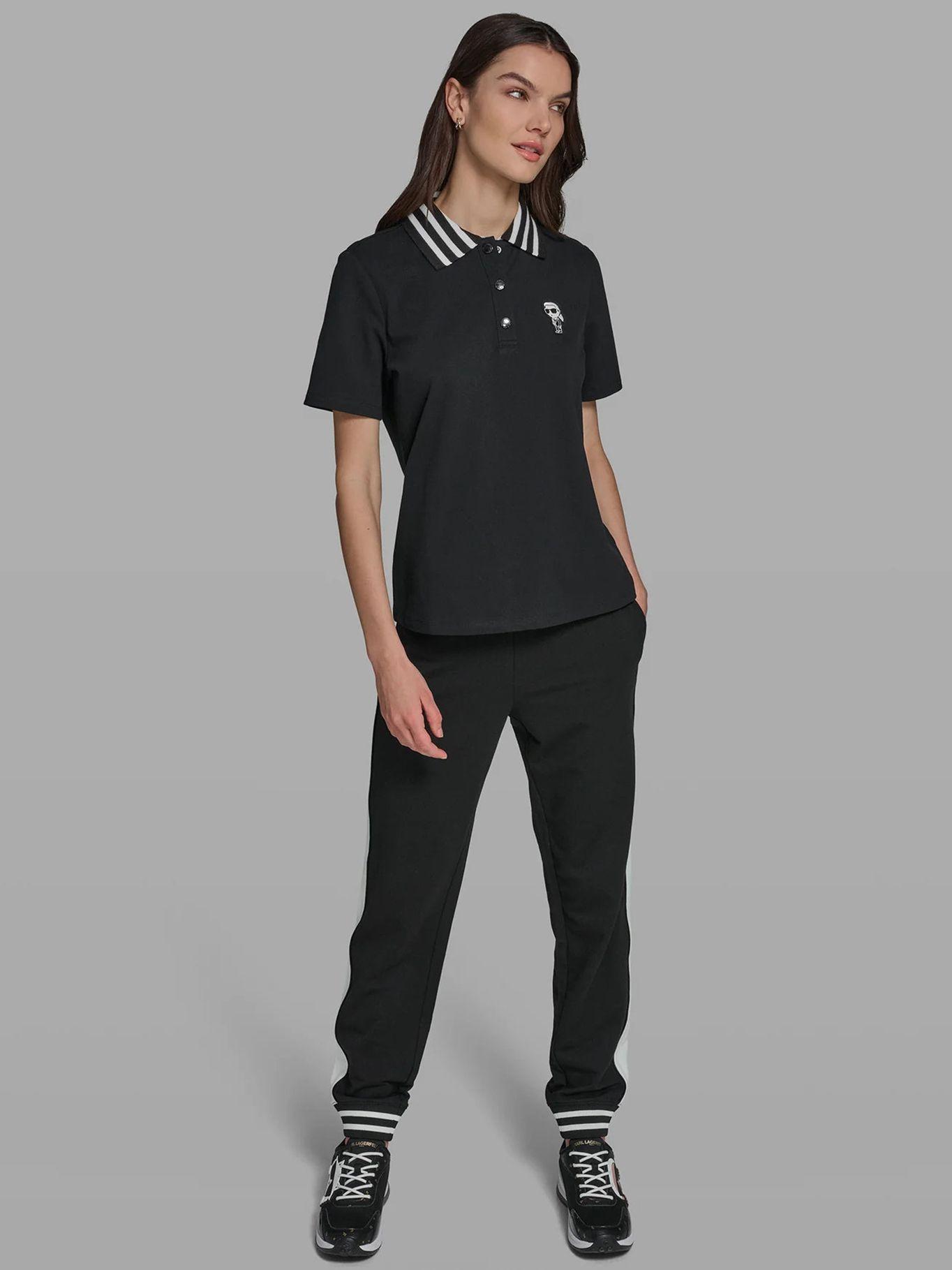 Polo con parche de Karl Negro Karl Lagerfeld-1
