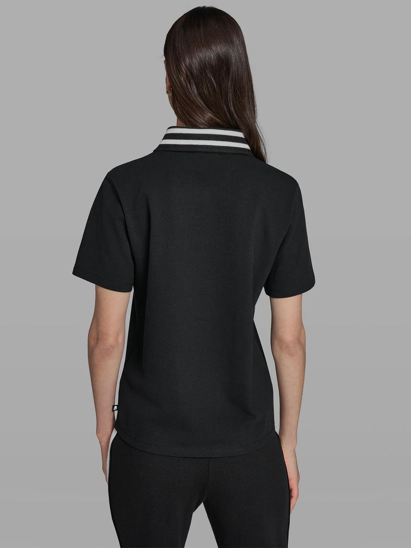 Polo con parche de Karl Negro Karl Lagerfeld-3