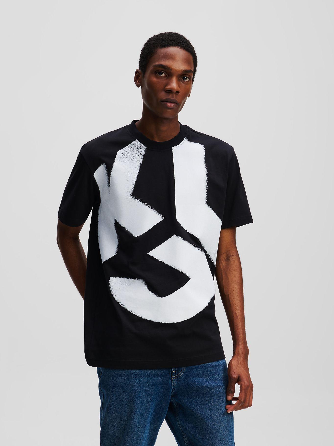 Polera regular de monograma Negro Karl Lagerfeld-0