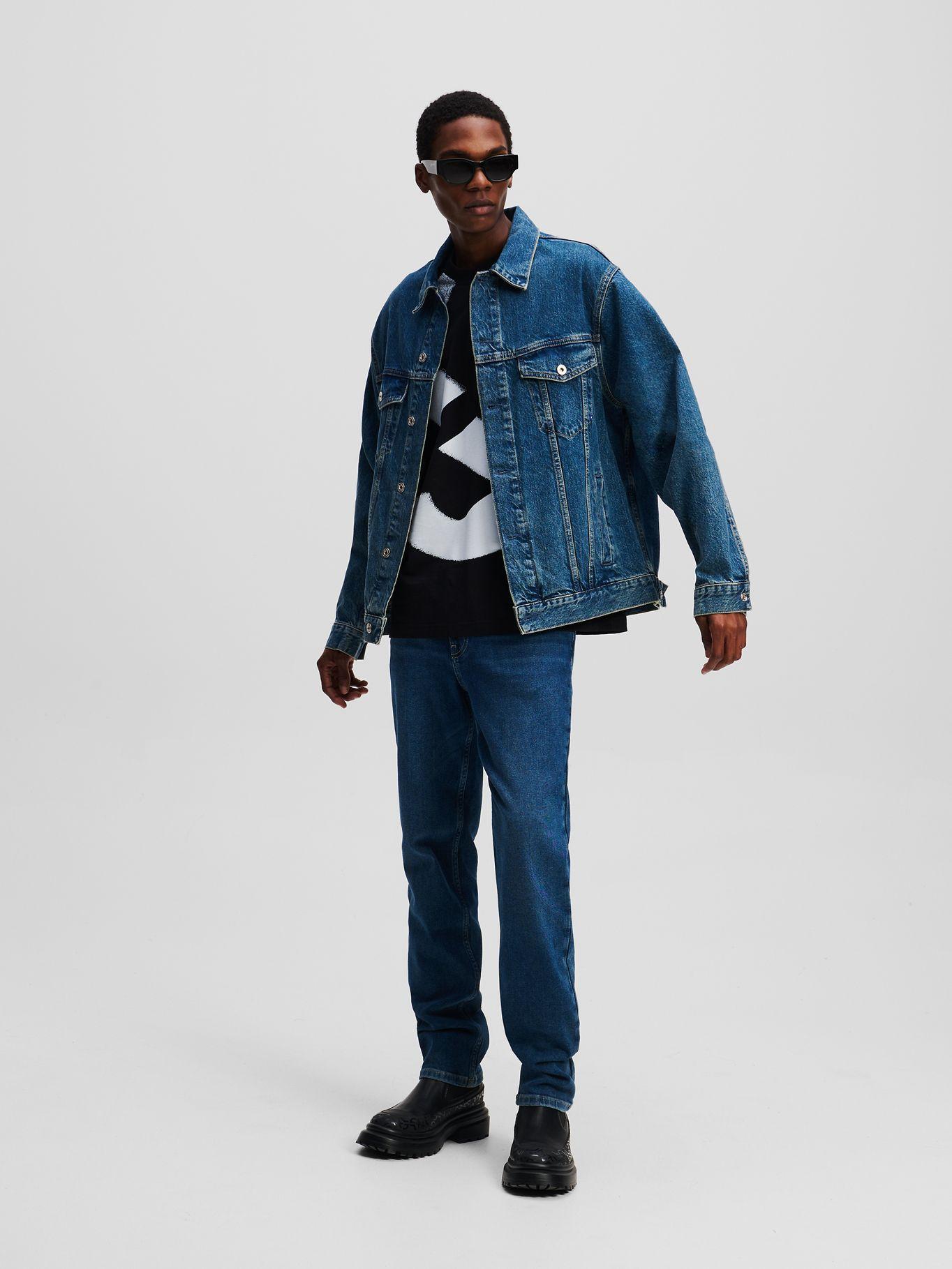 Polera regular de monograma Negro Karl Lagerfeld-1