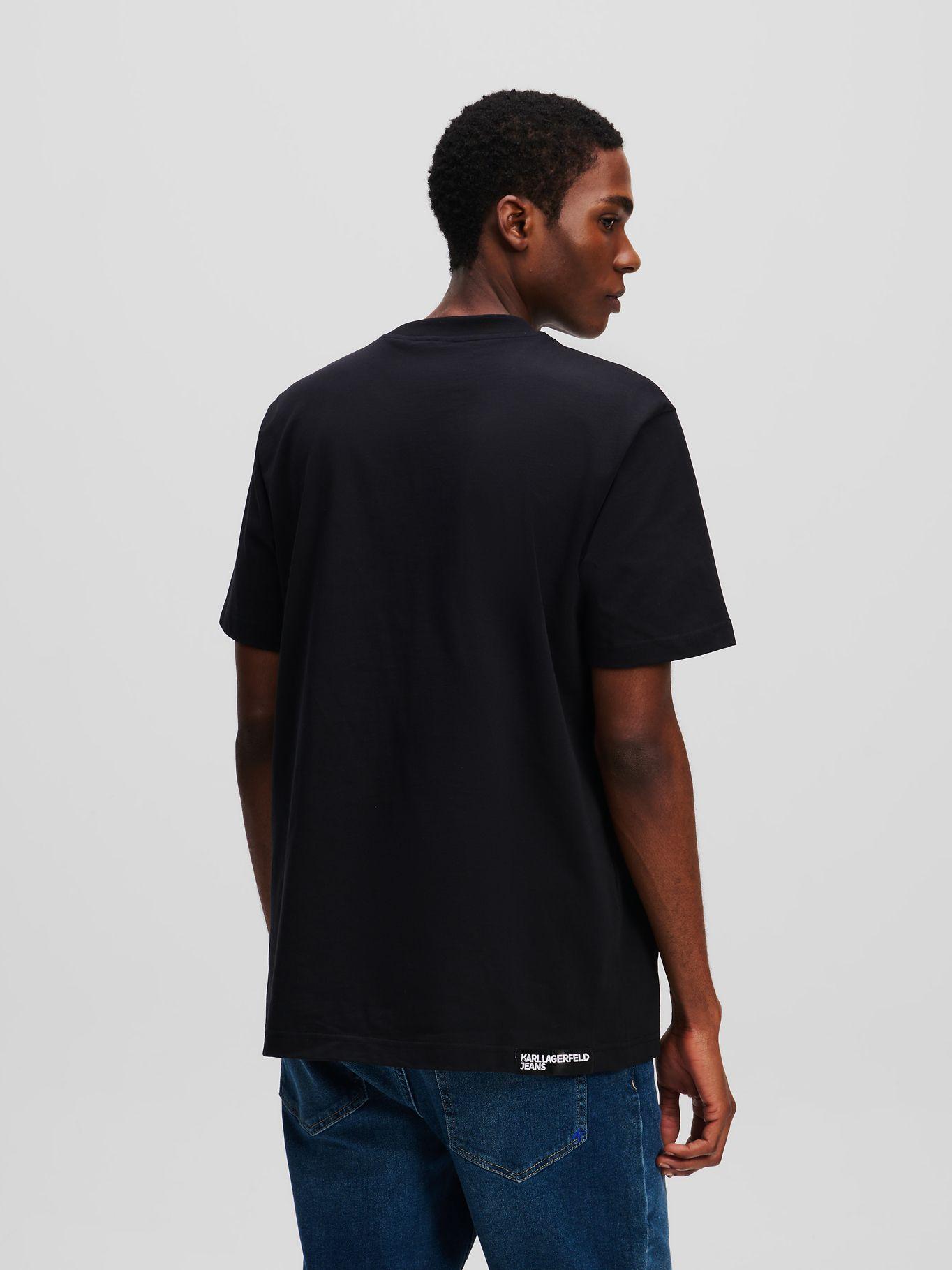 Polera regular de monograma Negro Karl Lagerfeld-2