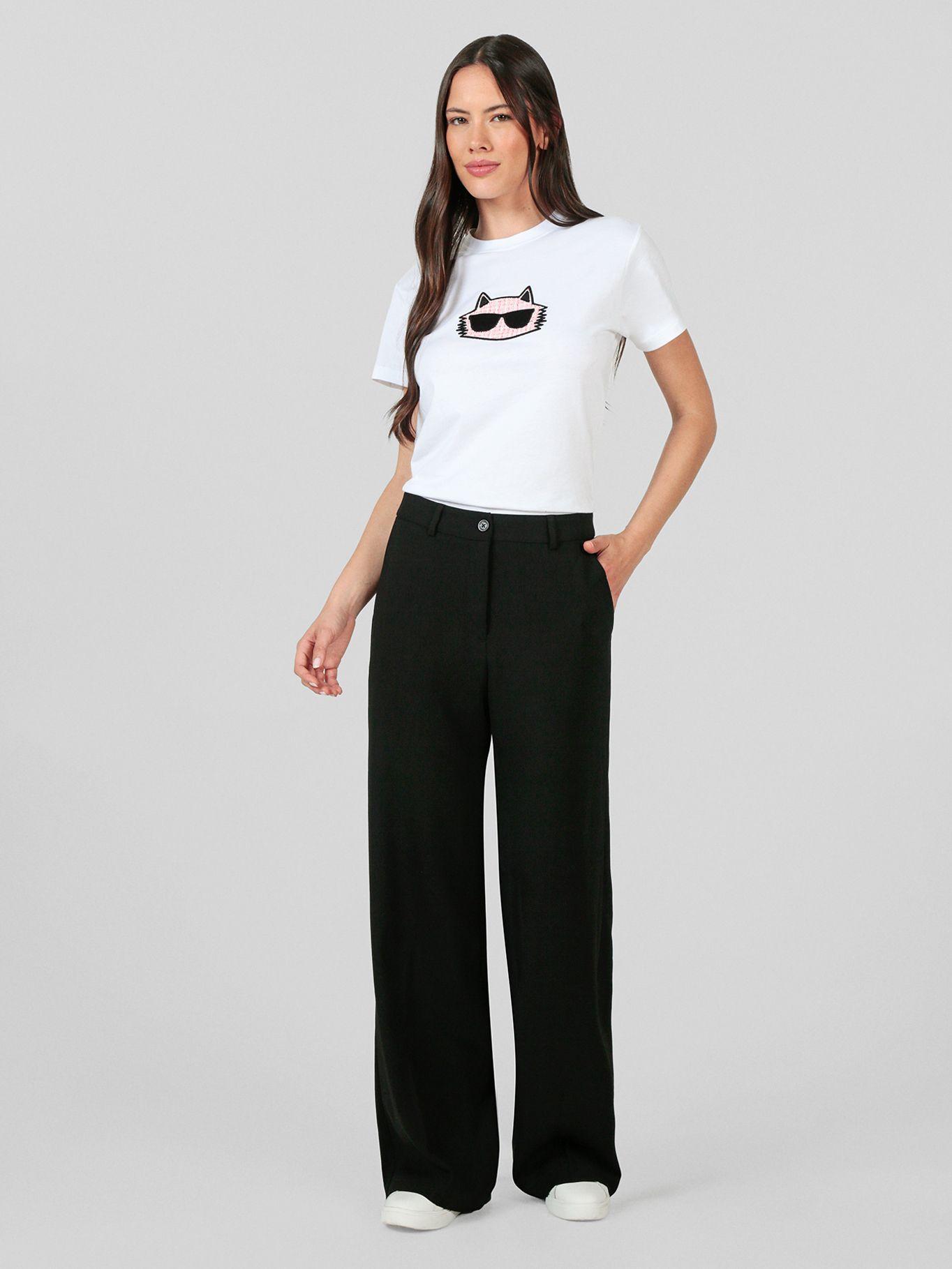 Pantalón de vestir straight Negro Karl Lagerfeld-1