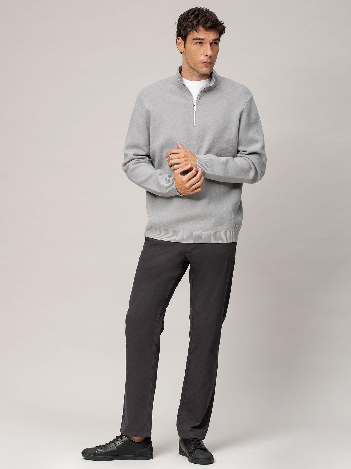 Sweater con cierre un cuarto Negro Karl Lagerfeld-1