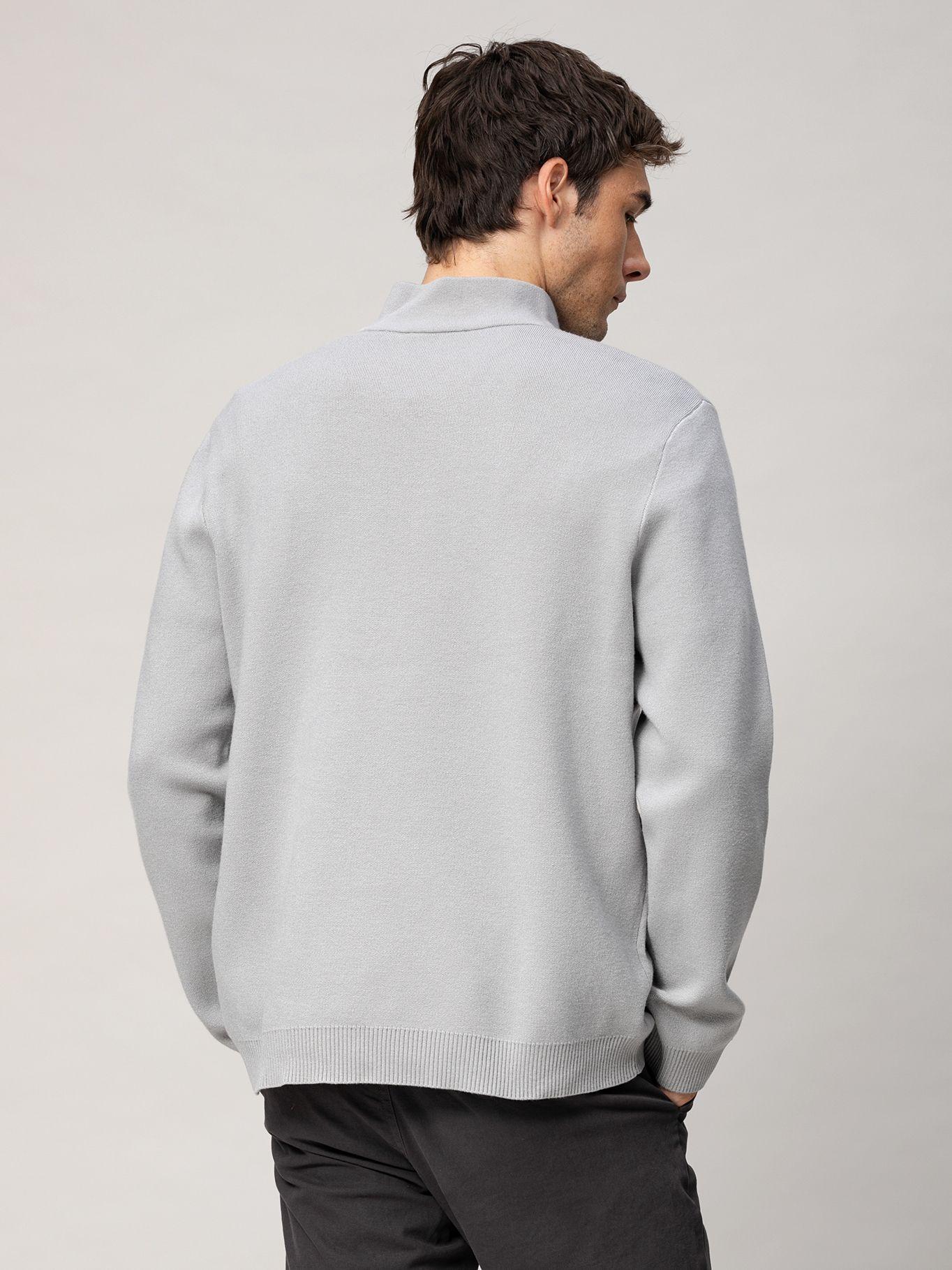 Sweater con cierre un cuarto Negro Karl Lagerfeld-2