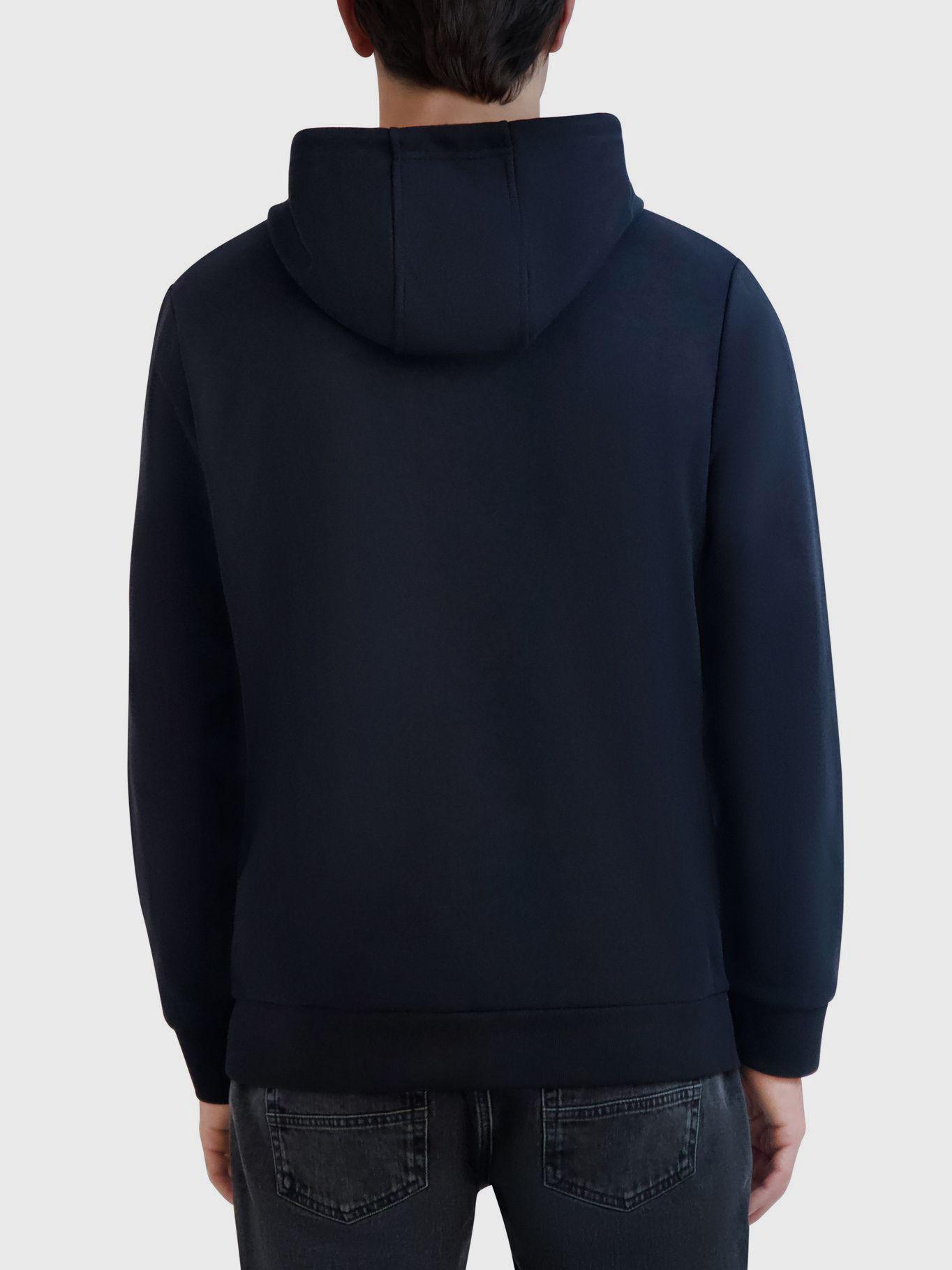 Polerón con gorro con gráfico de perfil-2