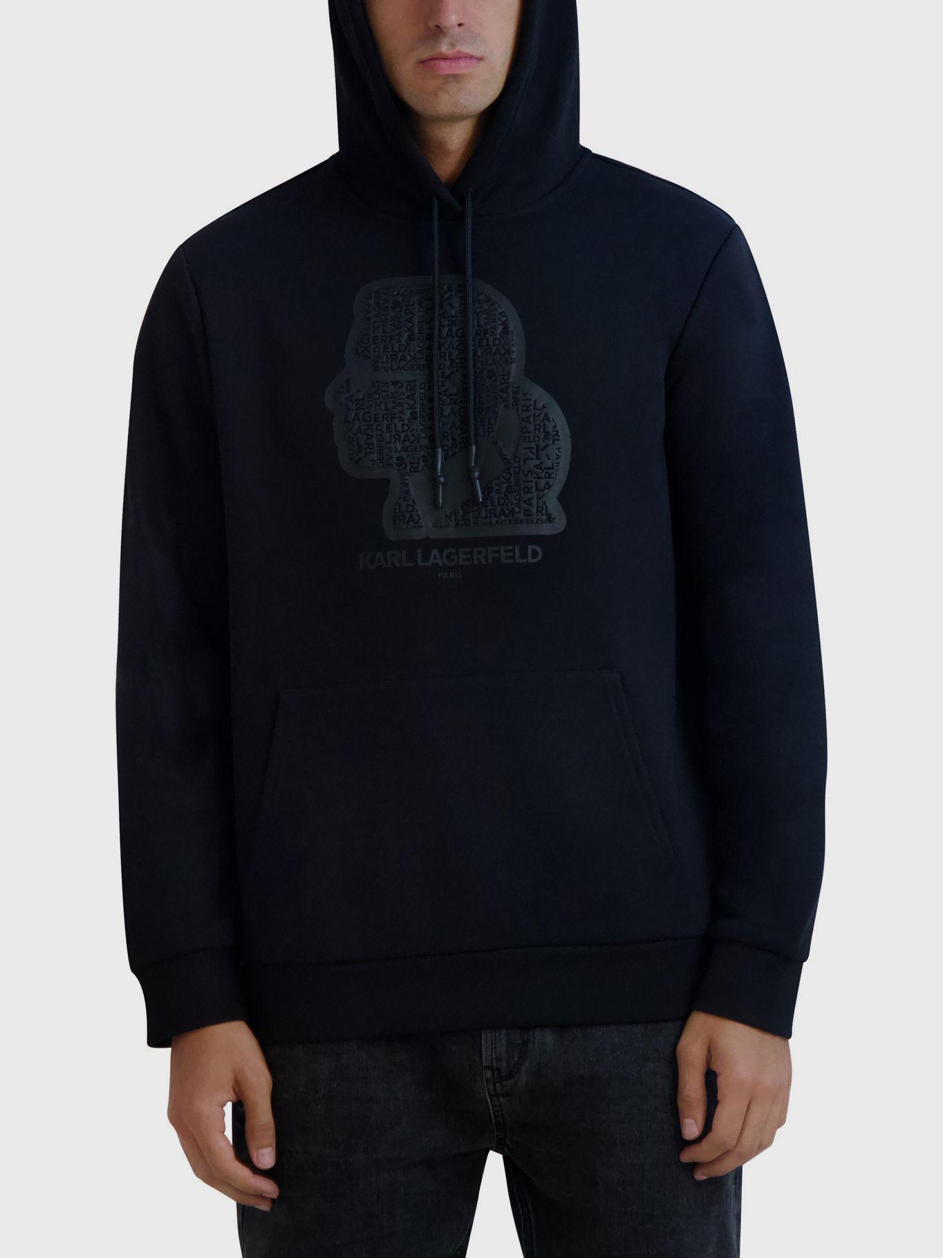 Polerón con gorro con gráfico de perfil-4