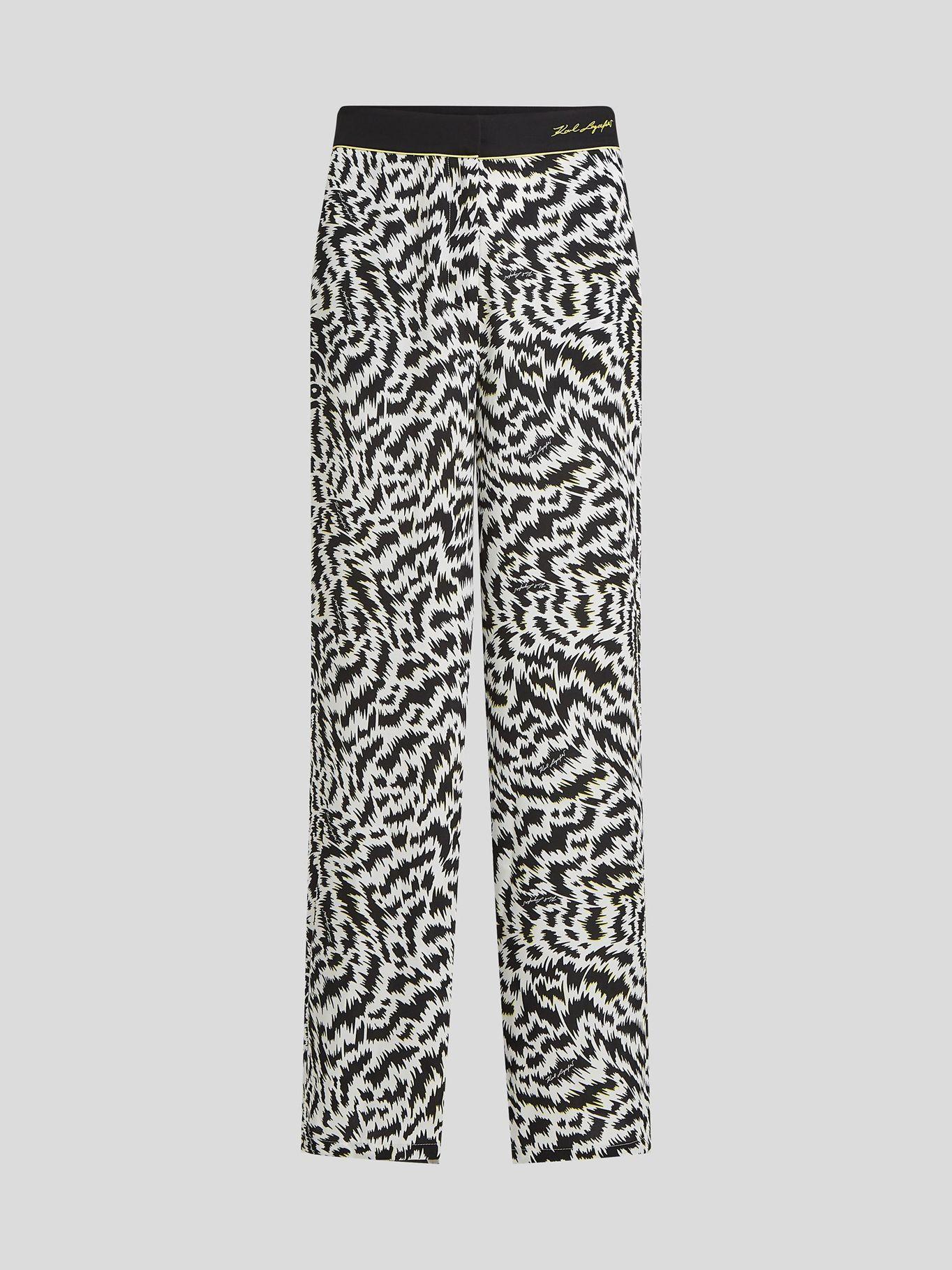 Pantalón estampado de zebra Multicolor Karl Lagerfeld-0