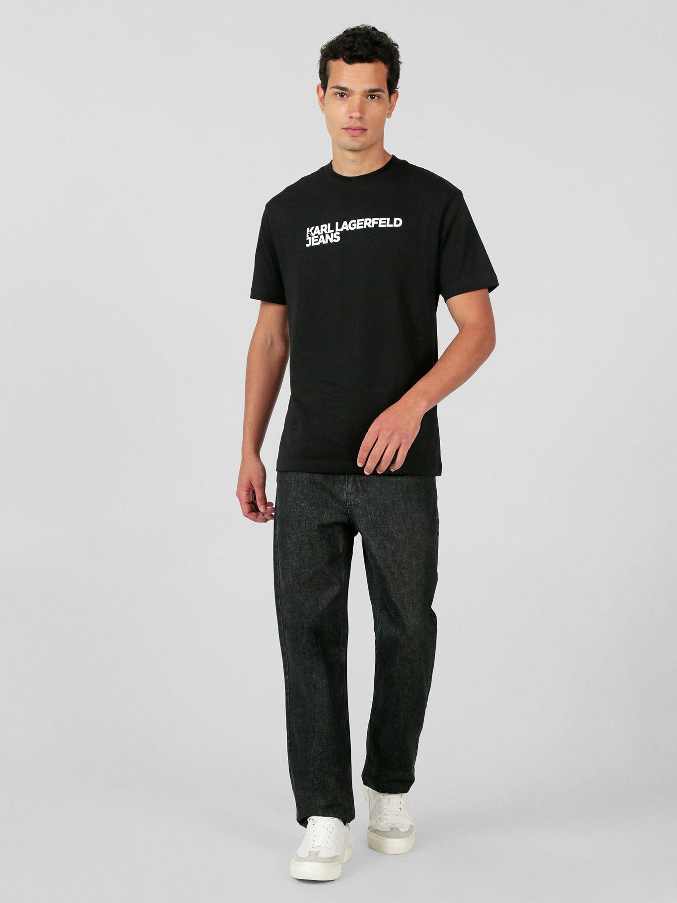 Polera regular essential Negro Karl Lagerfeld-1