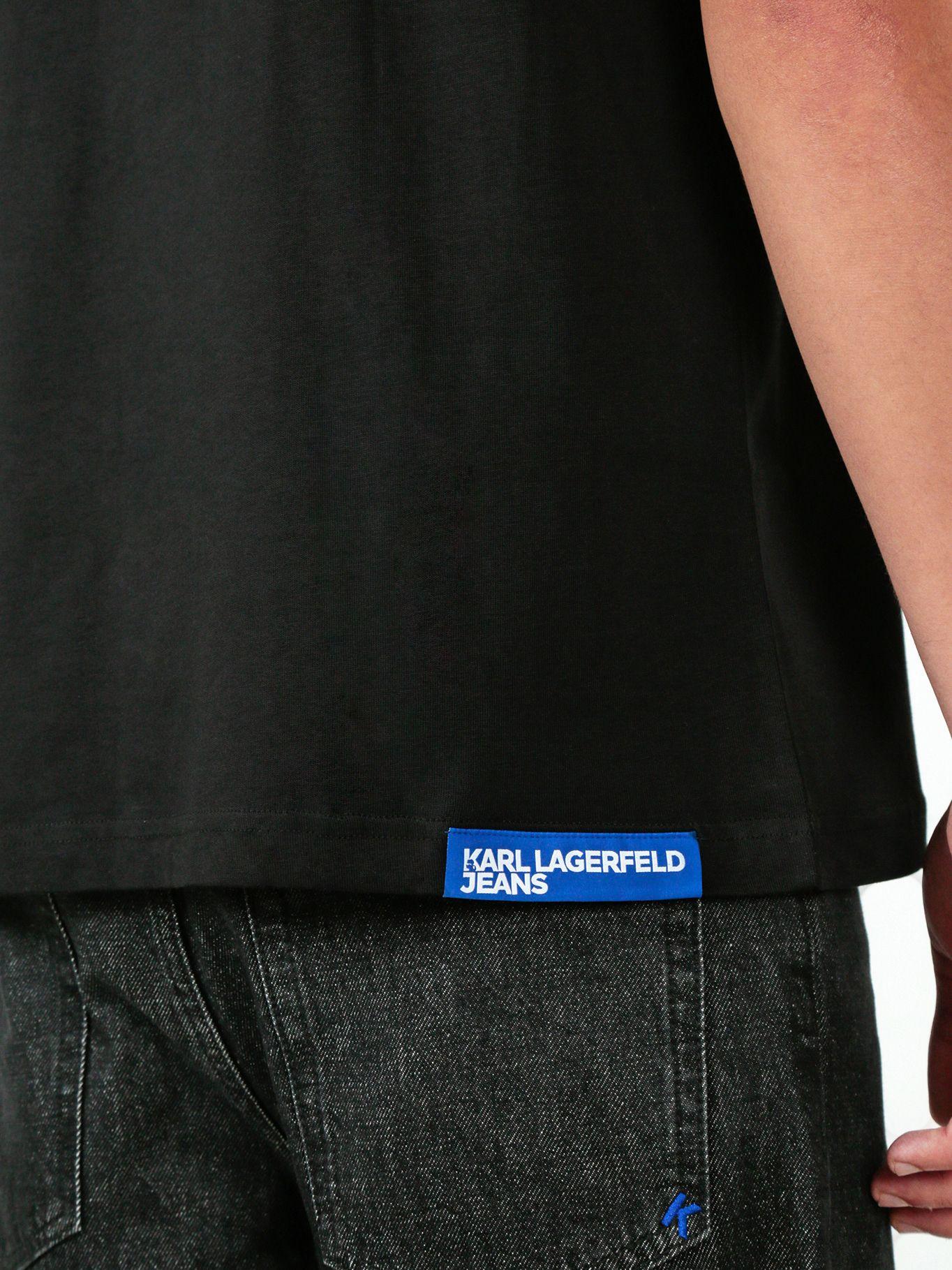 Polera regular essential Negro Karl Lagerfeld-4