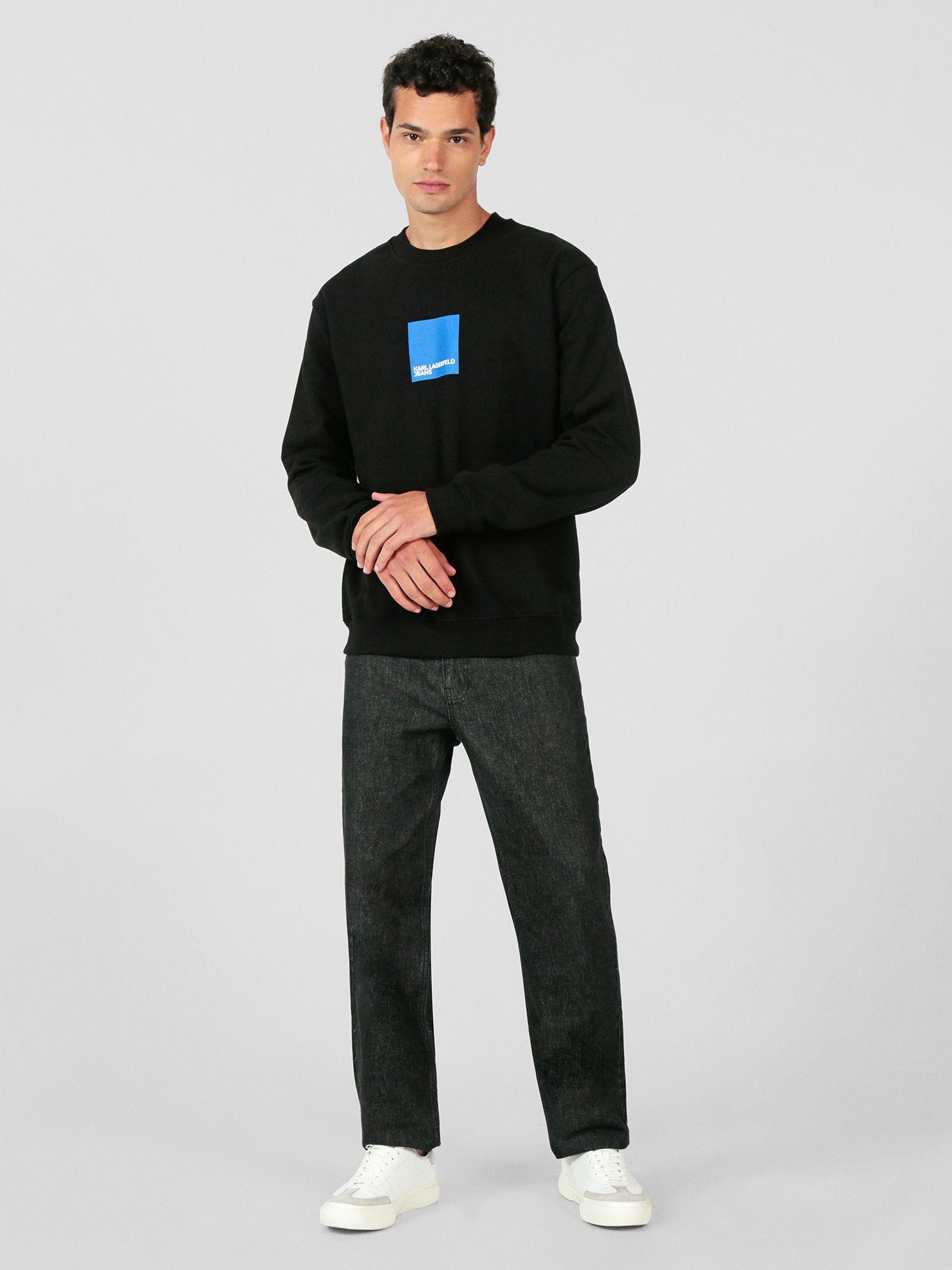 Polerón regular con logo en caja Negro Karl Lagerfeld-1