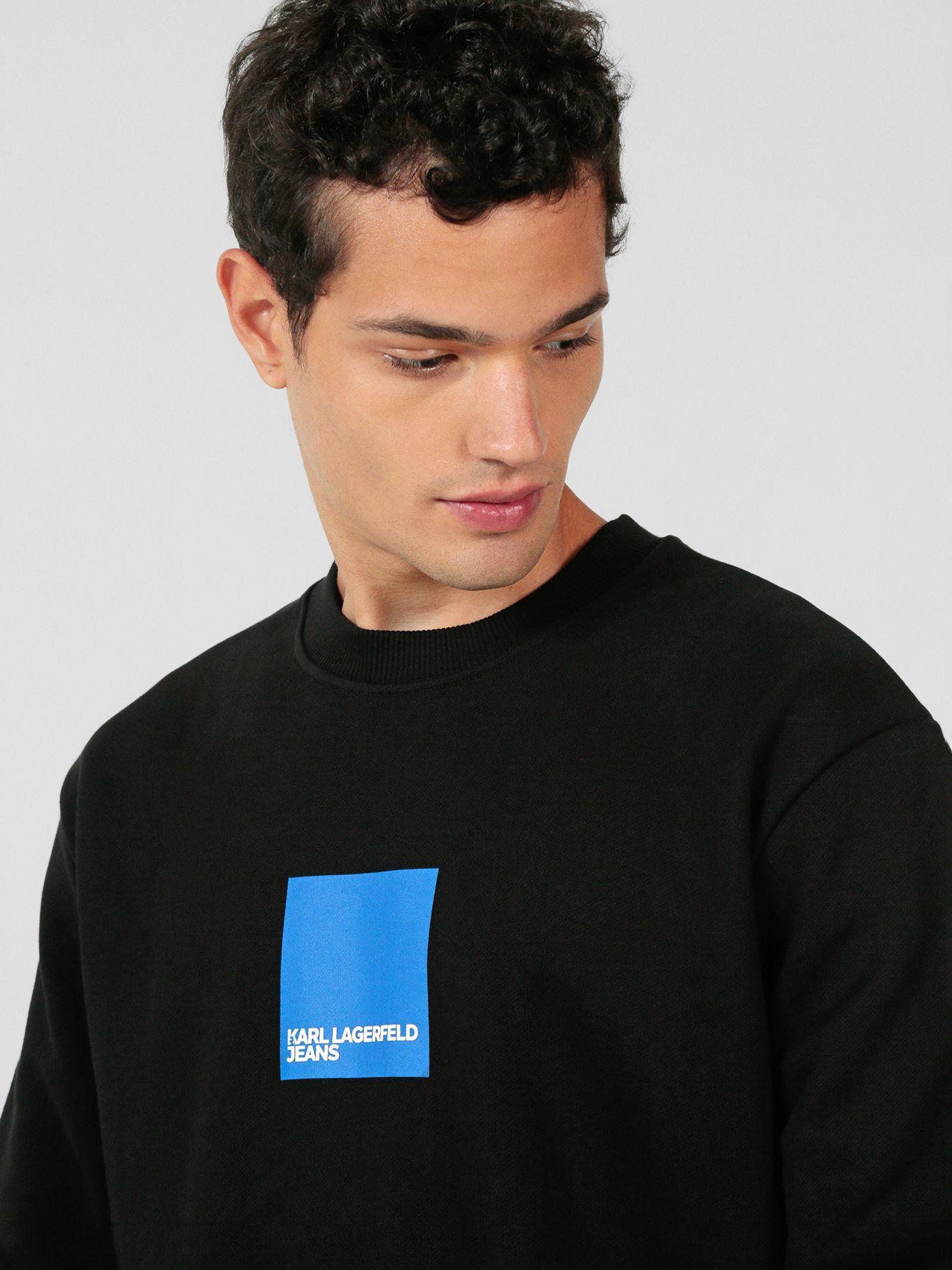 Polerón regular con logo en caja Negro Karl Lagerfeld-4