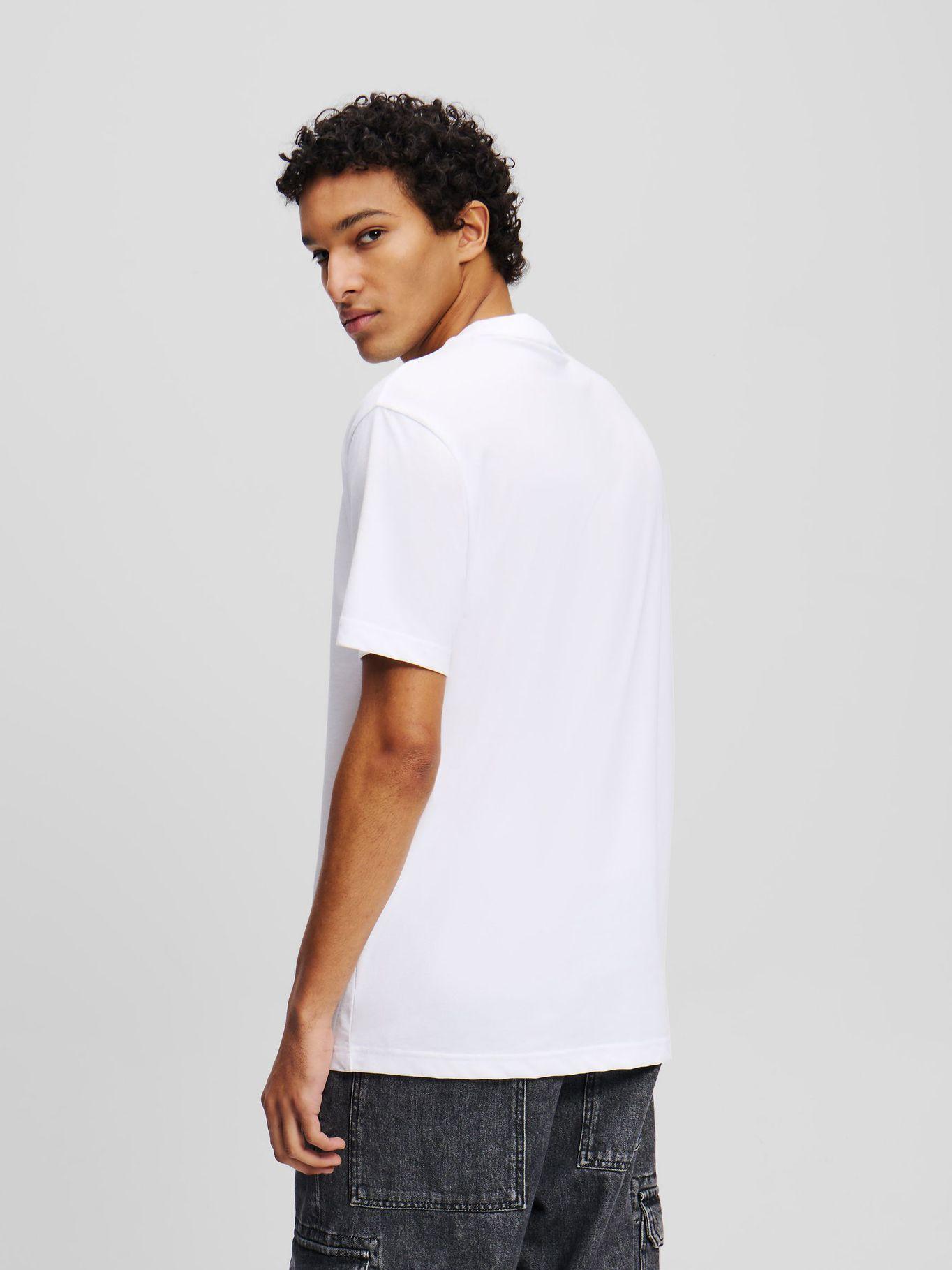 Polera regular con mono Blanco Karl Lagerfeld-2