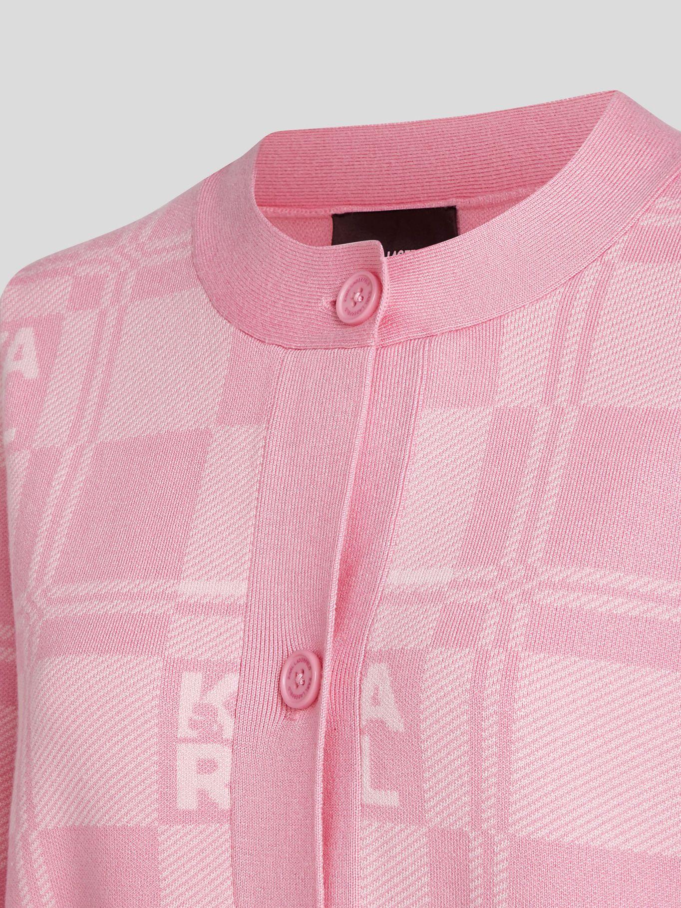 Sweater de punto con botones Rosado Karl Lagerfeld-2