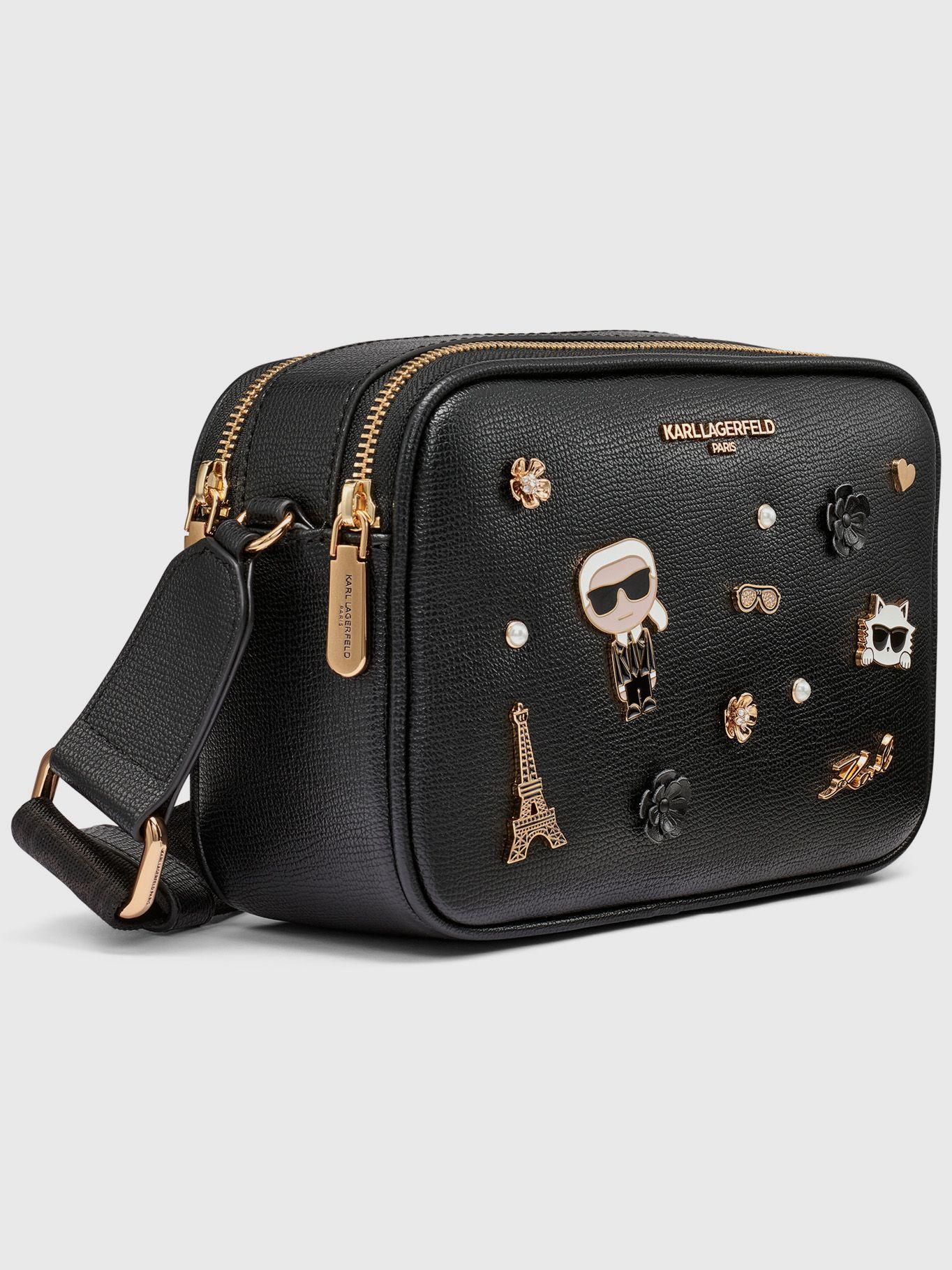 Cartera pines cruzada - Maybelle Negro Karl Lagerfeld-4