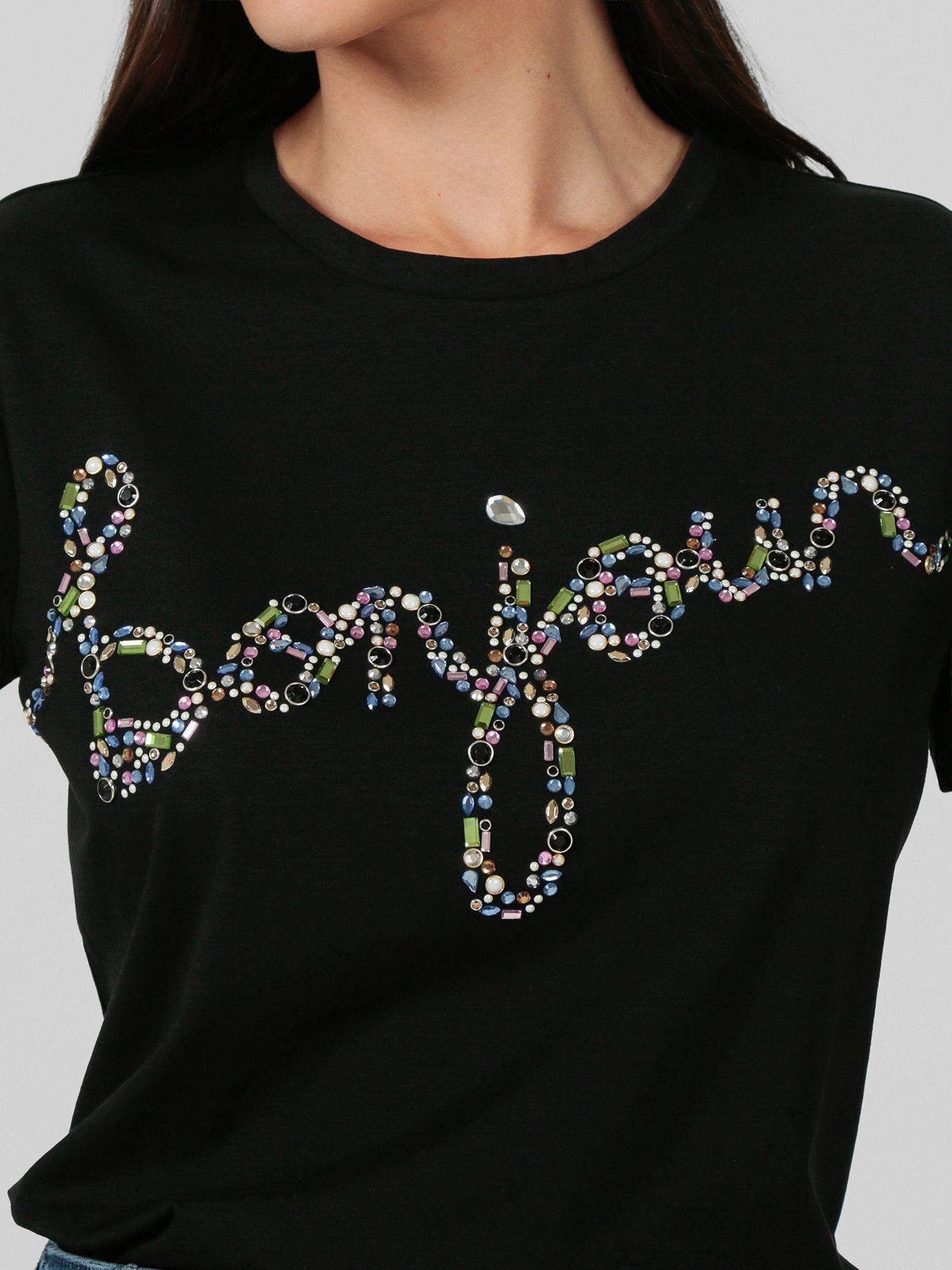 Polera bonjour Negro Karl Lagerfeld-4