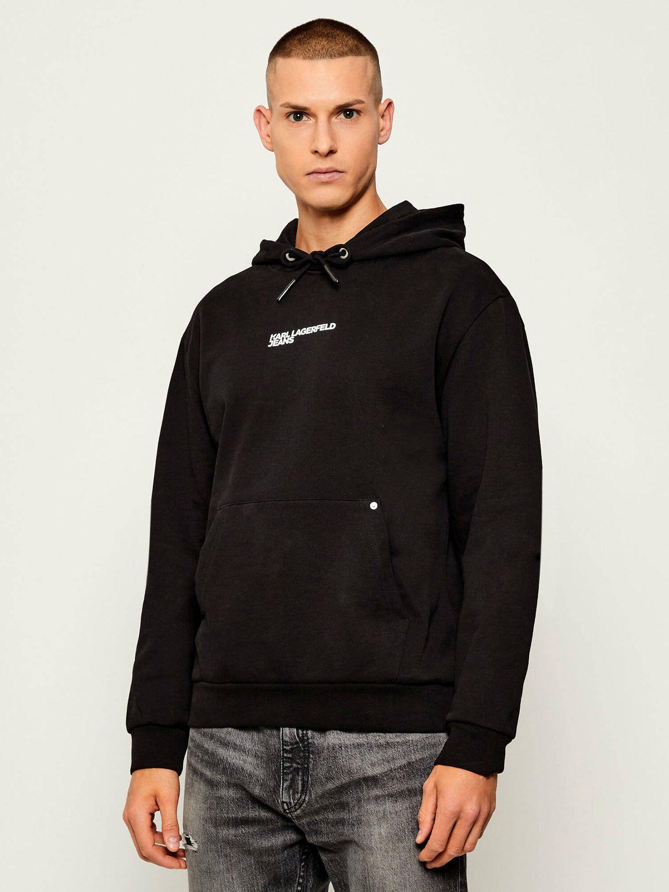 Polerón regular con logo vertical Negro Karl Lagerfeld-0