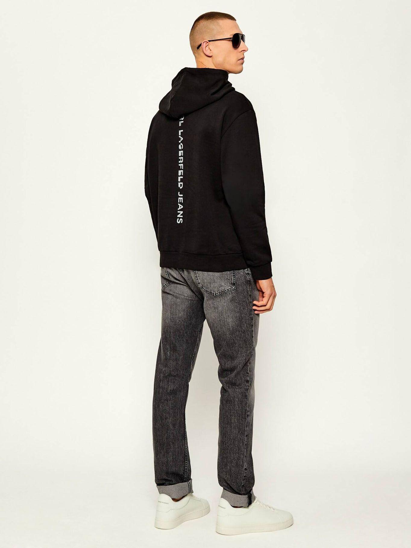Polerón regular con logo vertical Negro Karl Lagerfeld-1