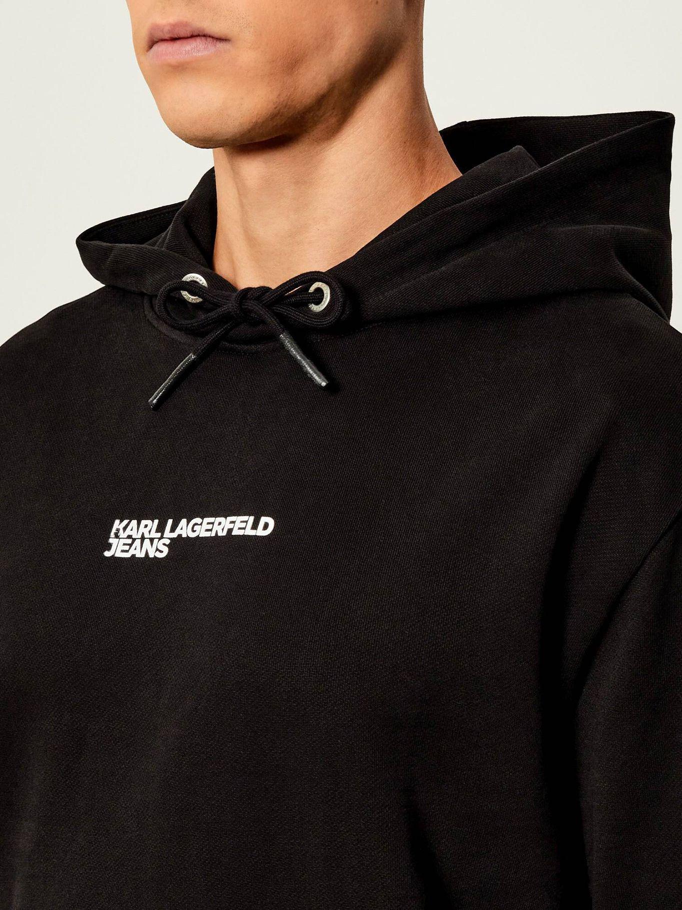 Polerón regular con logo vertical Negro Karl Lagerfeld-2