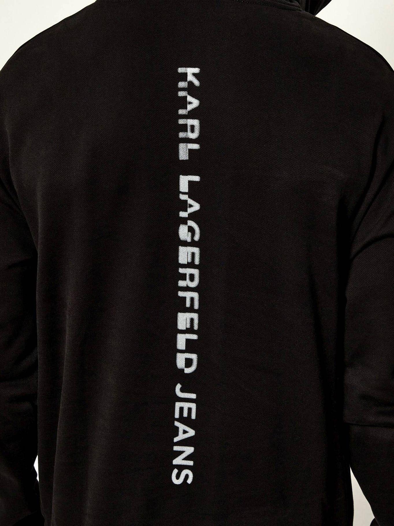 Polerón regular con logo vertical Negro Karl Lagerfeld-3