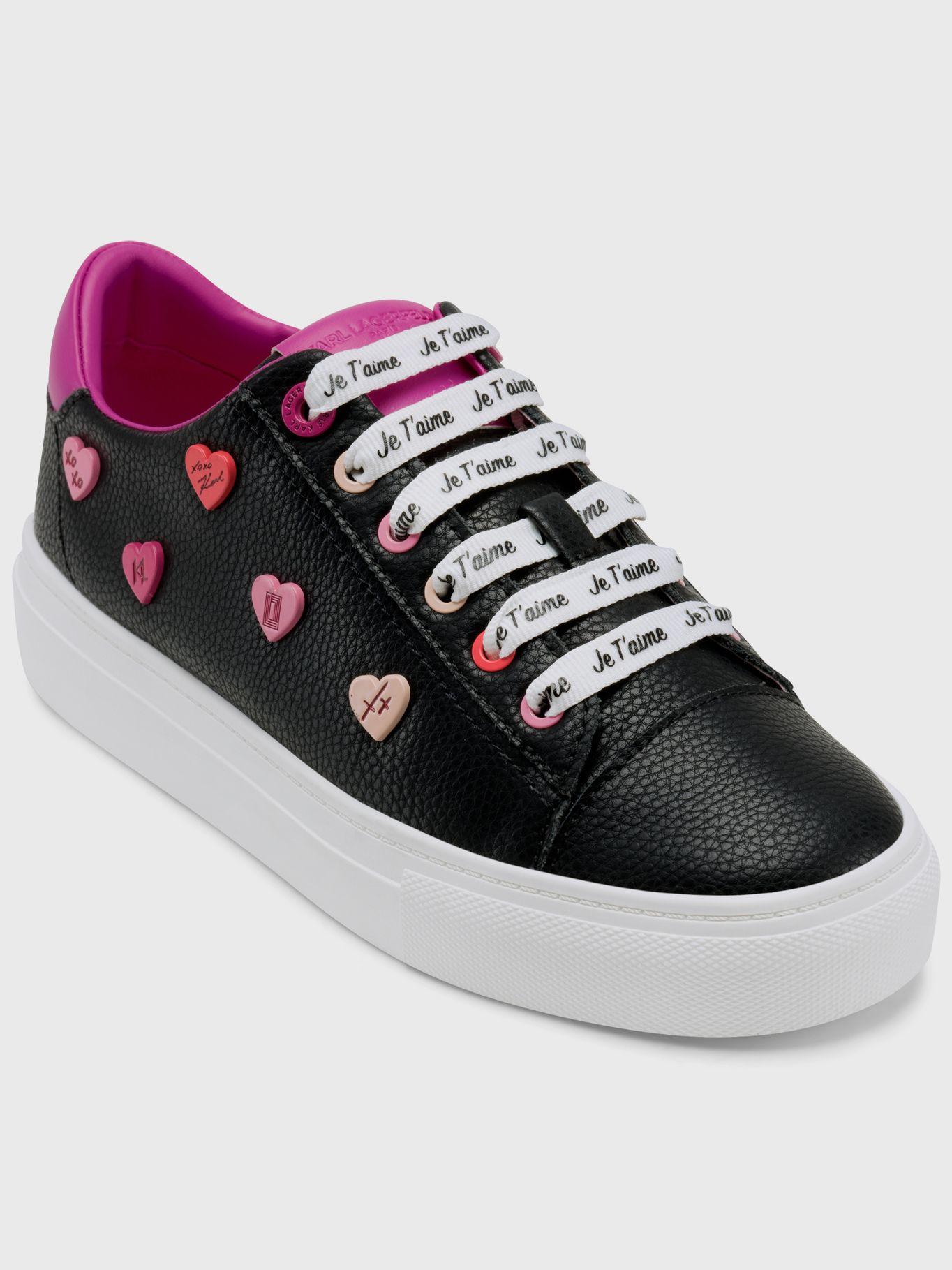 Zapatillas con cordones - Cate heart pins Negra-0