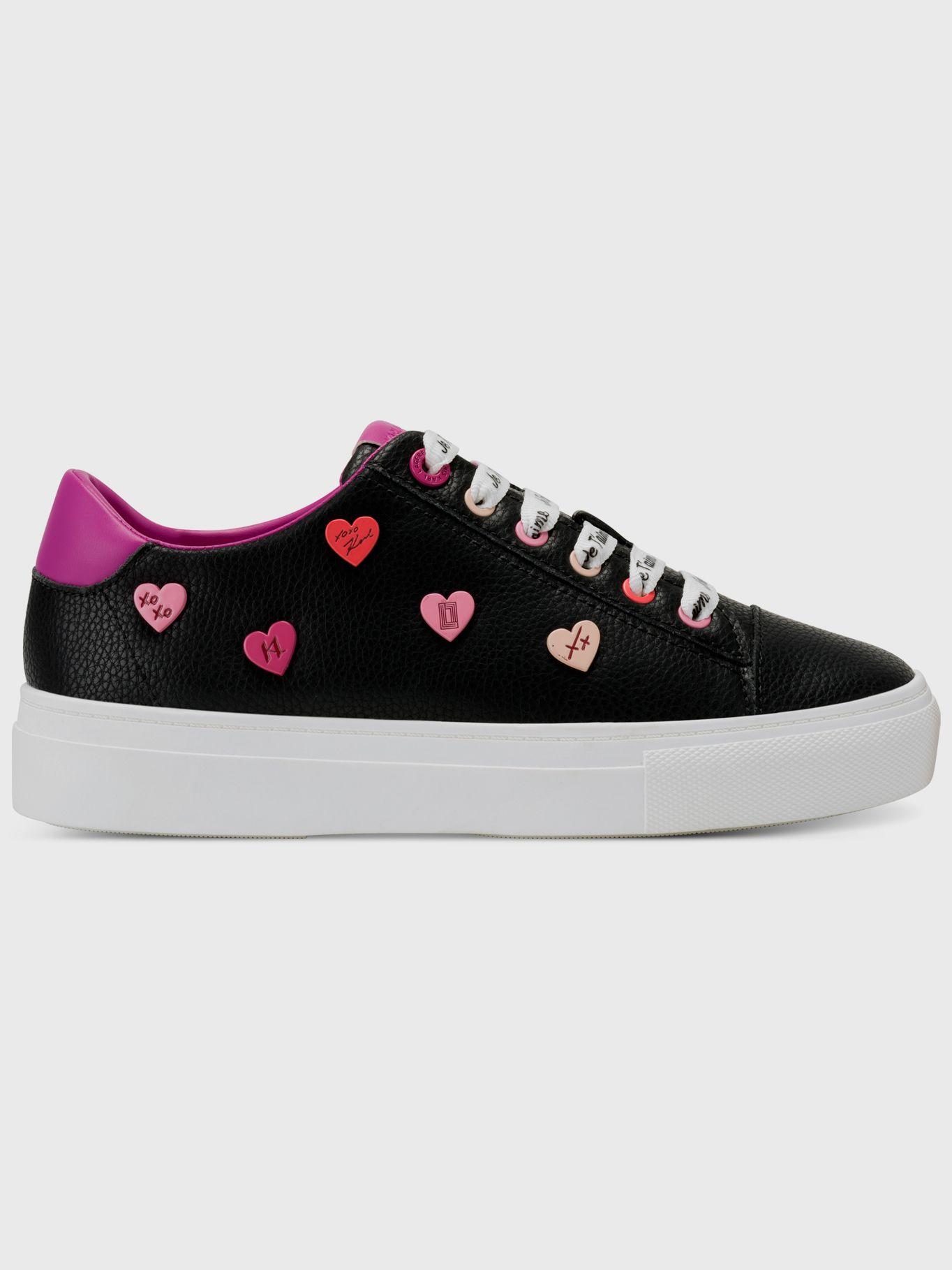 Zapatillas con cordones - Cate heart pins Negra-3