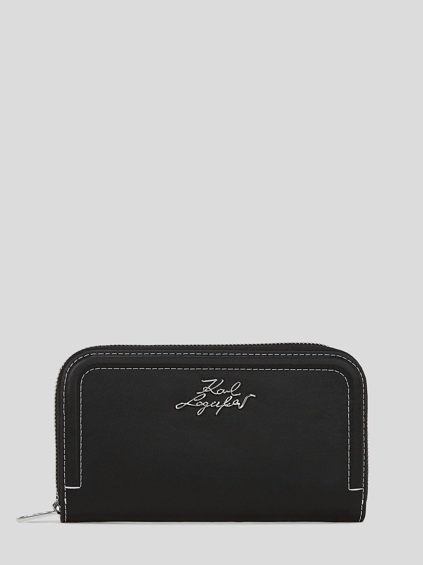 Billetera con firma metálica Negro Karl Lagerfeld-0