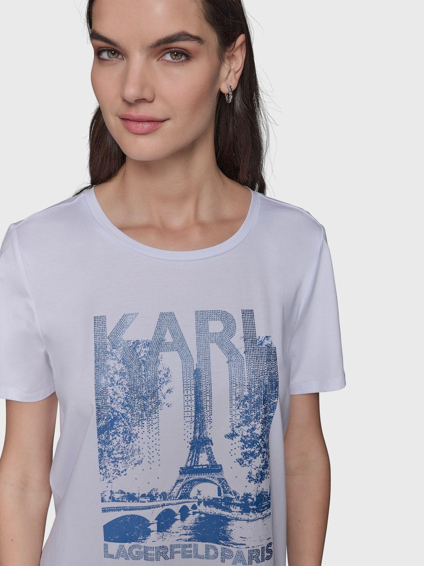 Polera de manga corta Karl Eiffel Blanco Karl Lagerfeld-3