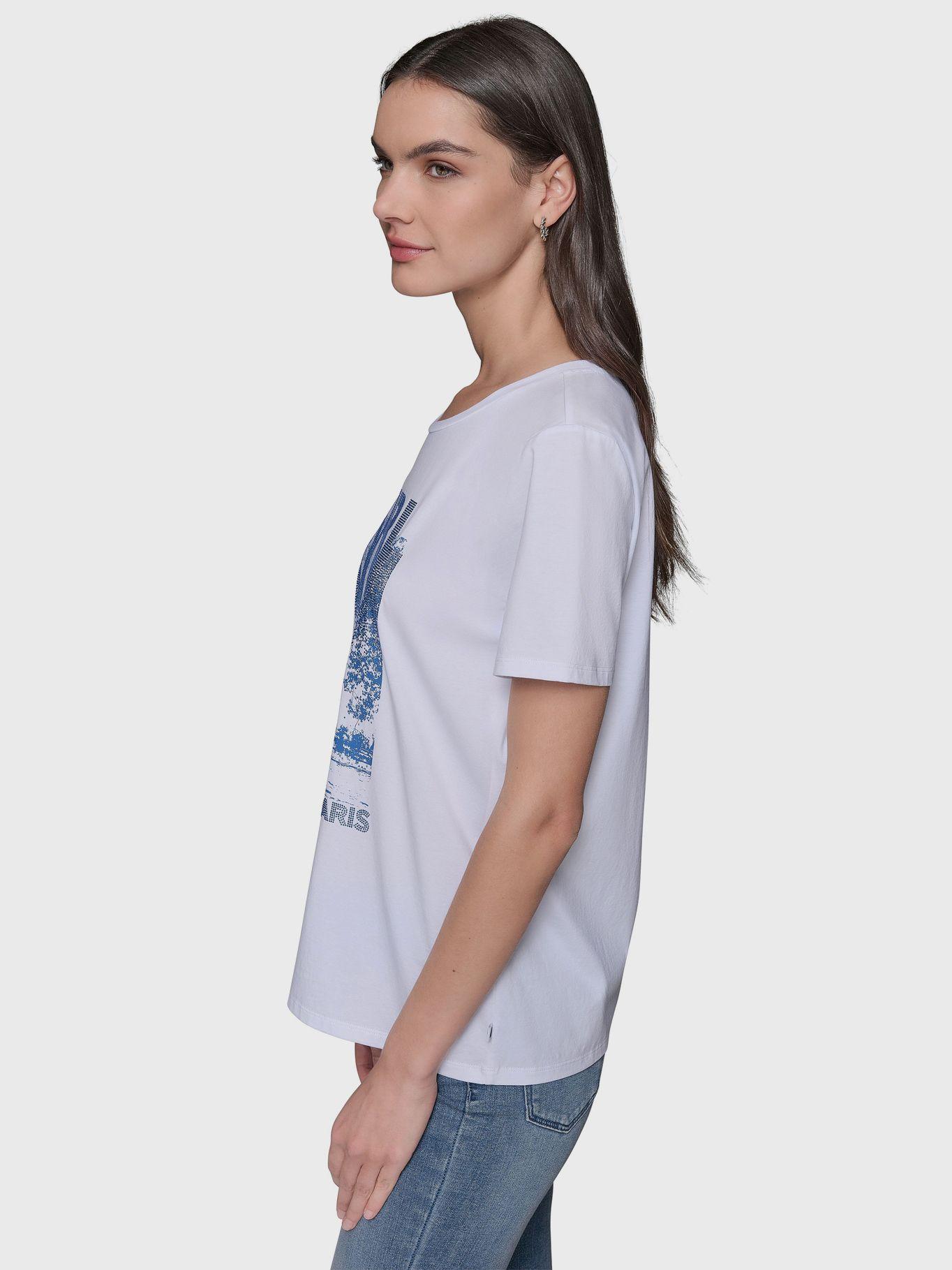 Polera de manga corta Karl Eiffel Blanco Karl Lagerfeld-4