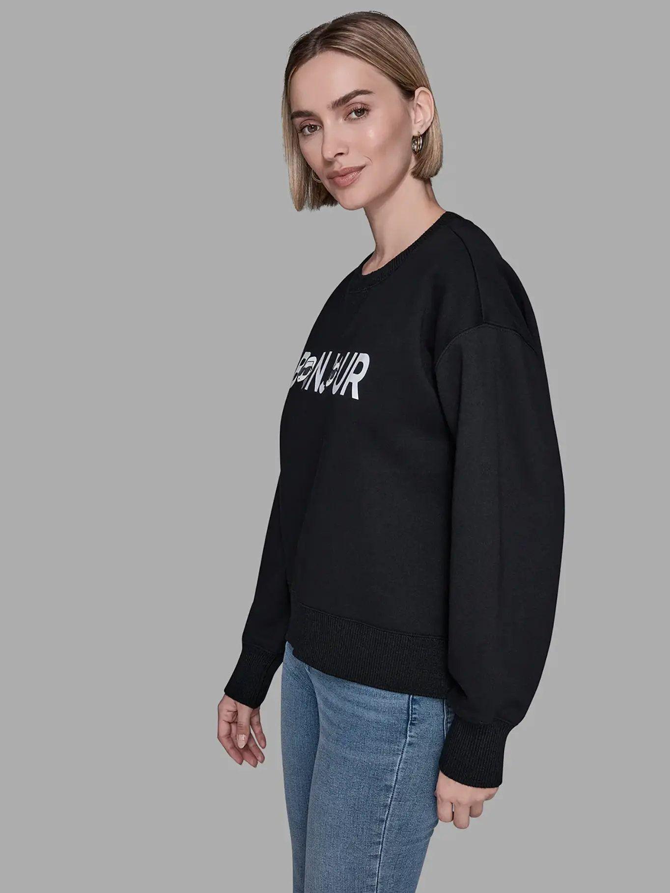 Polerón Bonjour Karl y Choupette Negro Karl Lagerfeld-3