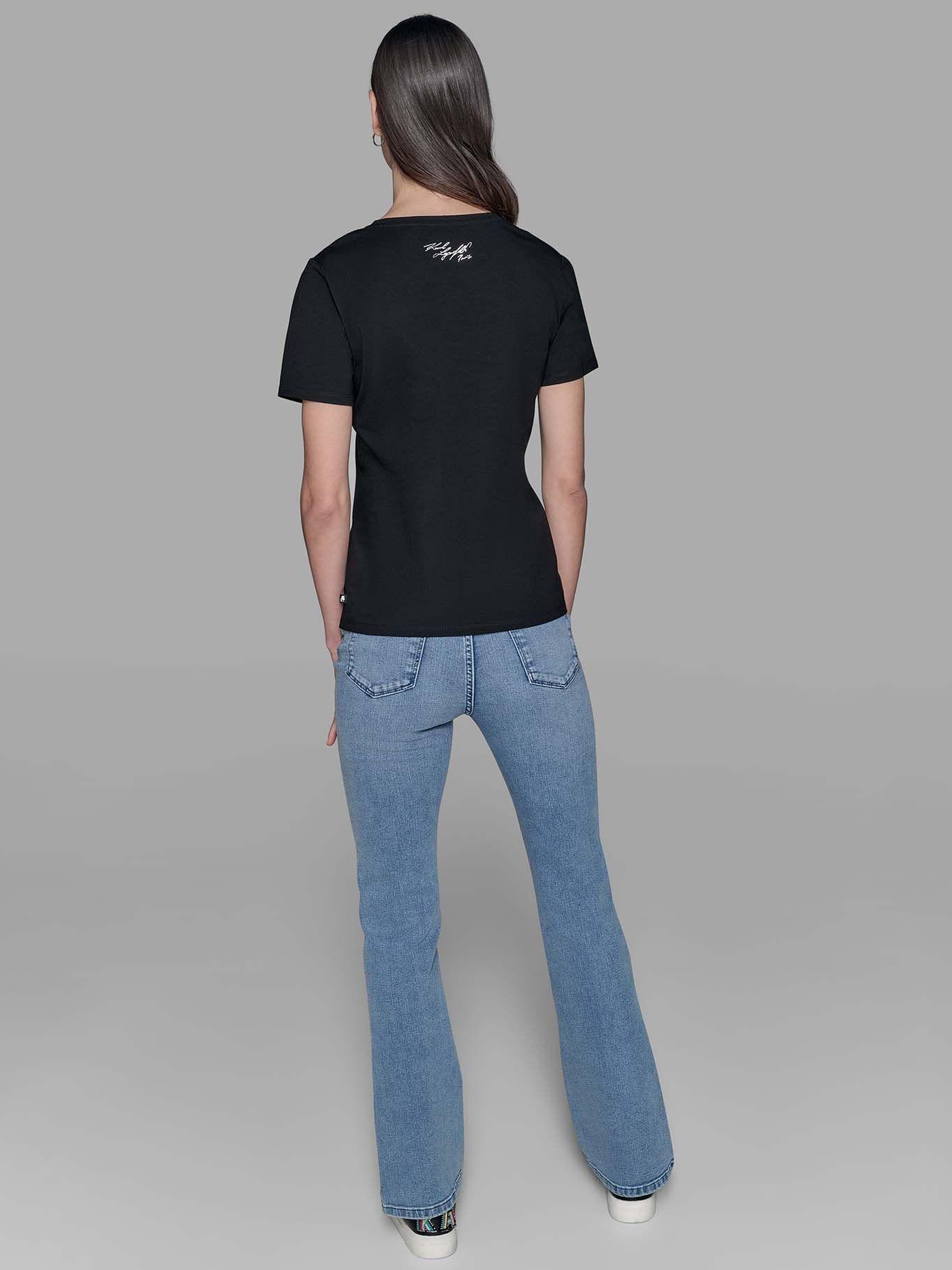 Polera con estampado Torre Eiffel Negro Karl Lagerfeld-2