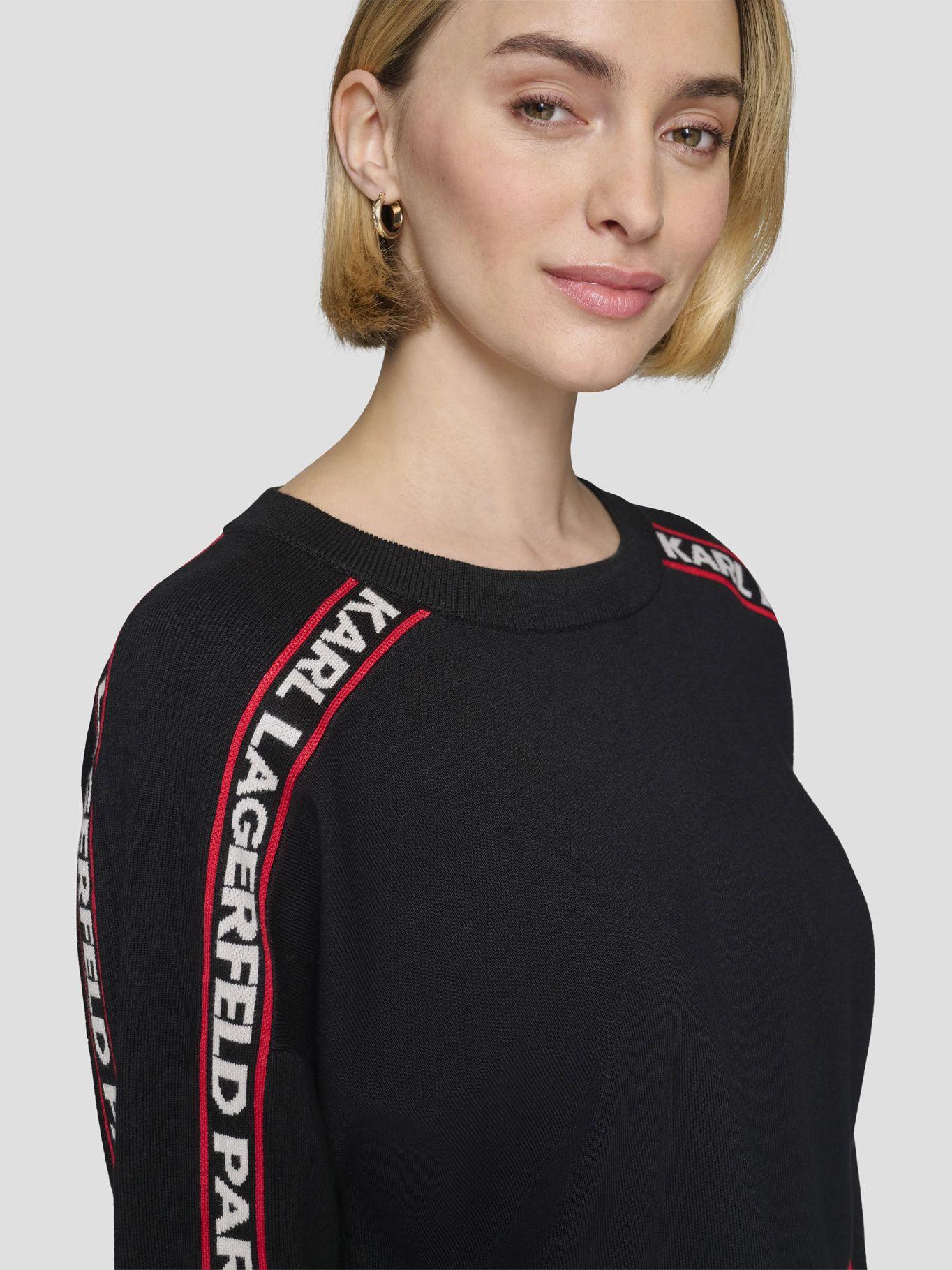 Sweater pullover con logo en las mangas-4