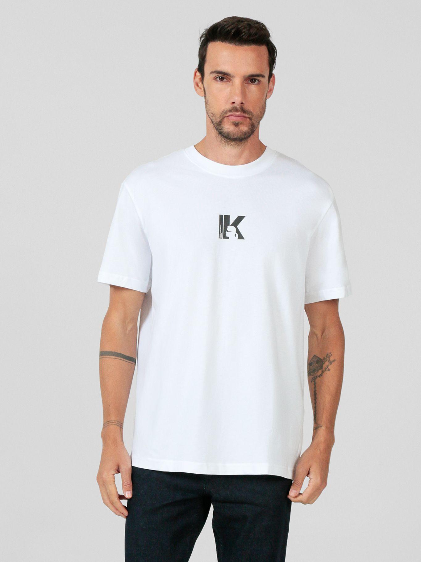 Polera regular con logo Blanco Karl Lagerfeld-0