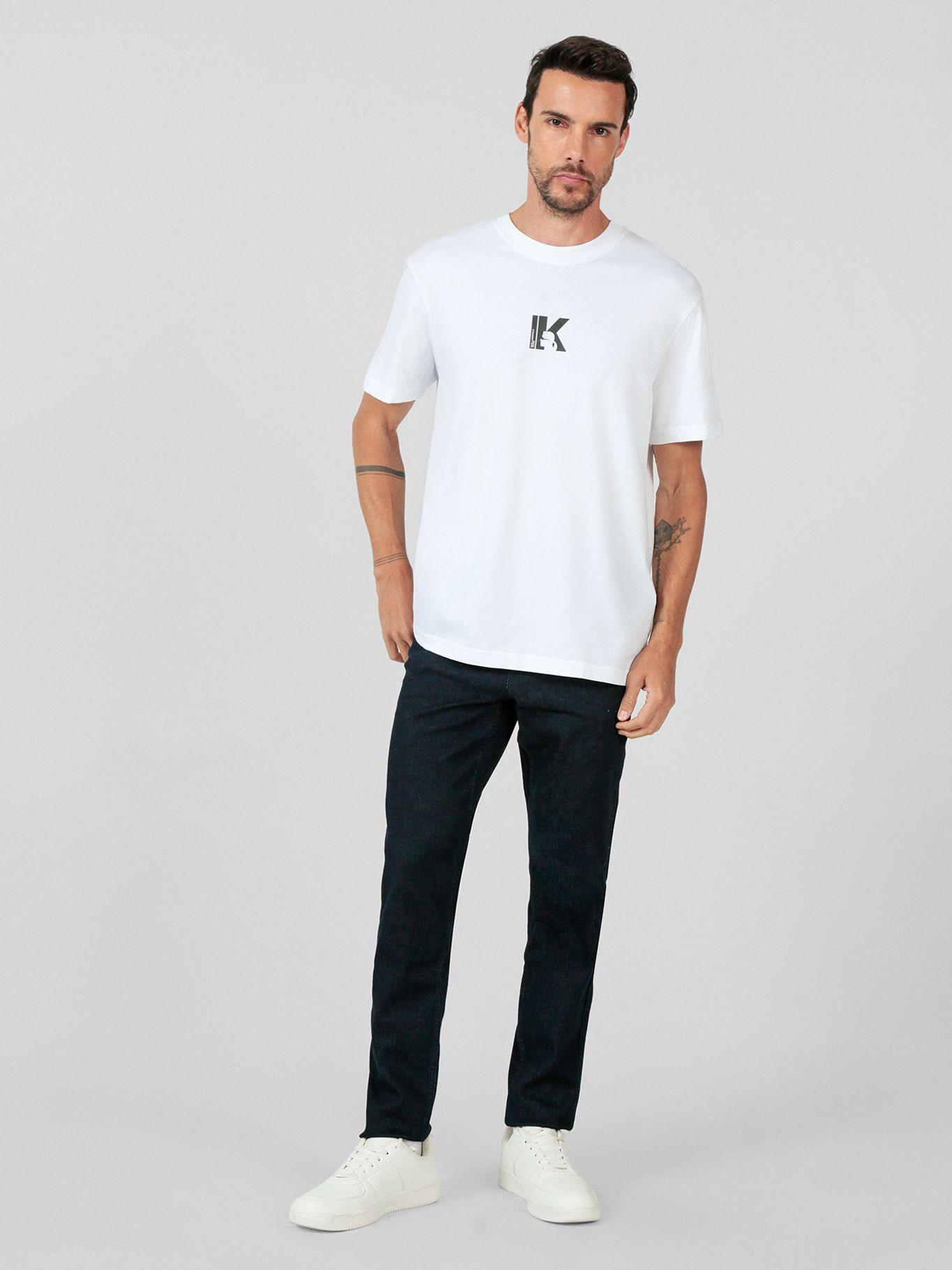 Polera regular con logo Blanco Karl Lagerfeld-1