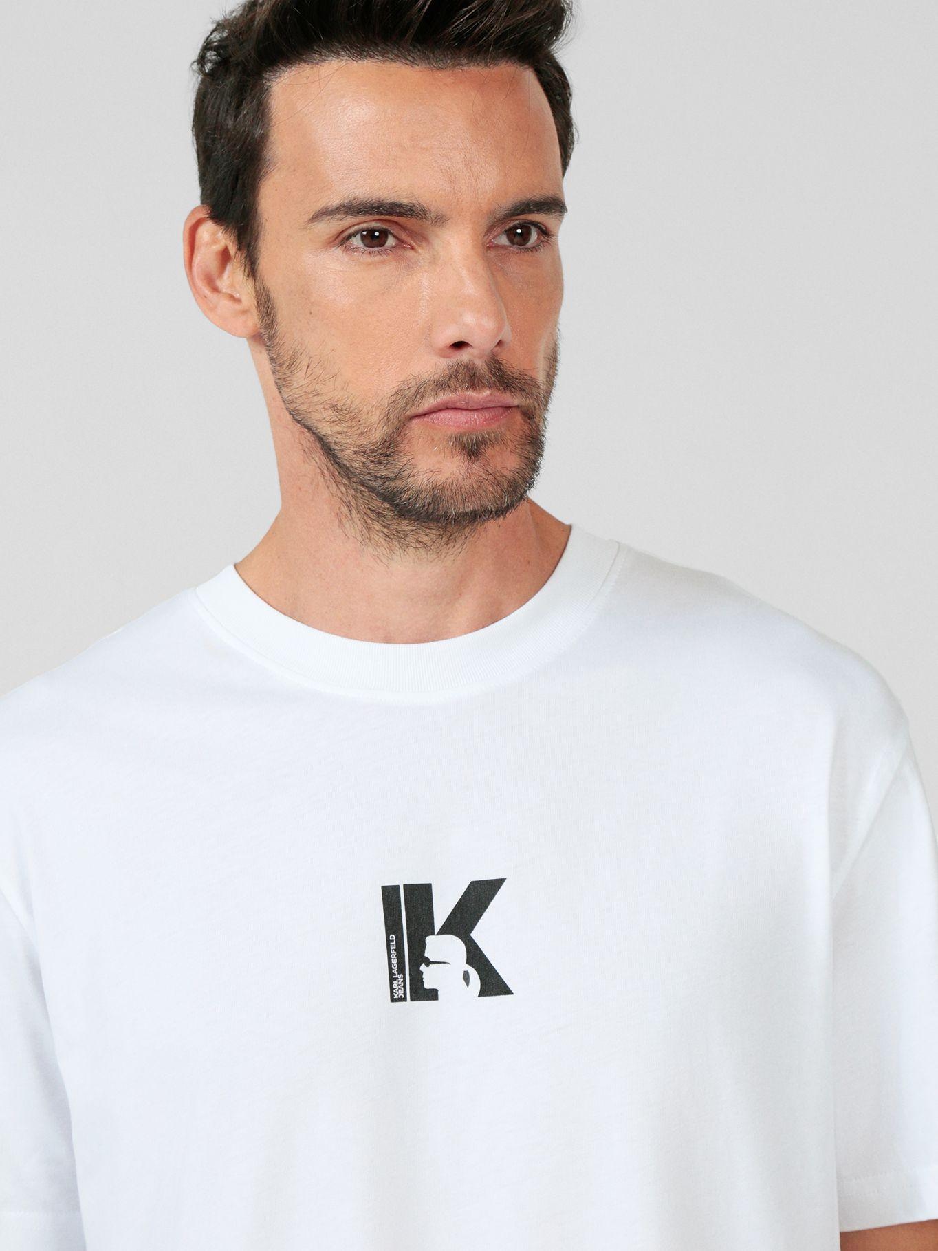 Polera regular con logo Blanco Karl Lagerfeld-4