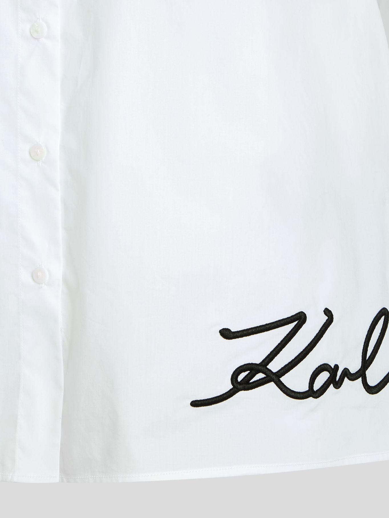 Blusa y firma bordada en el borde Blanco Karl Lagerfeld-2