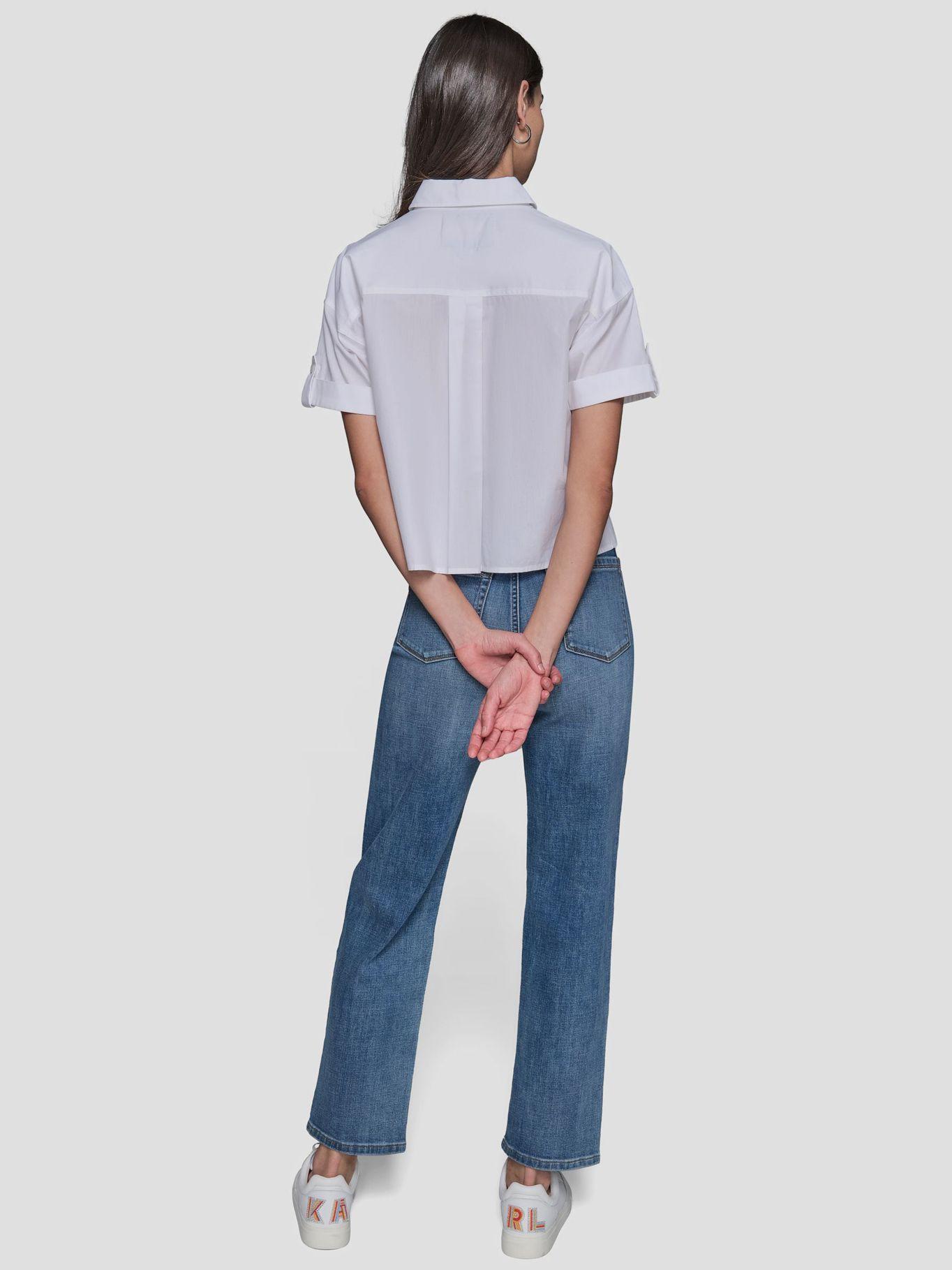 Pantalón denim con motivos florales Azul Karl Lagerfeld-3